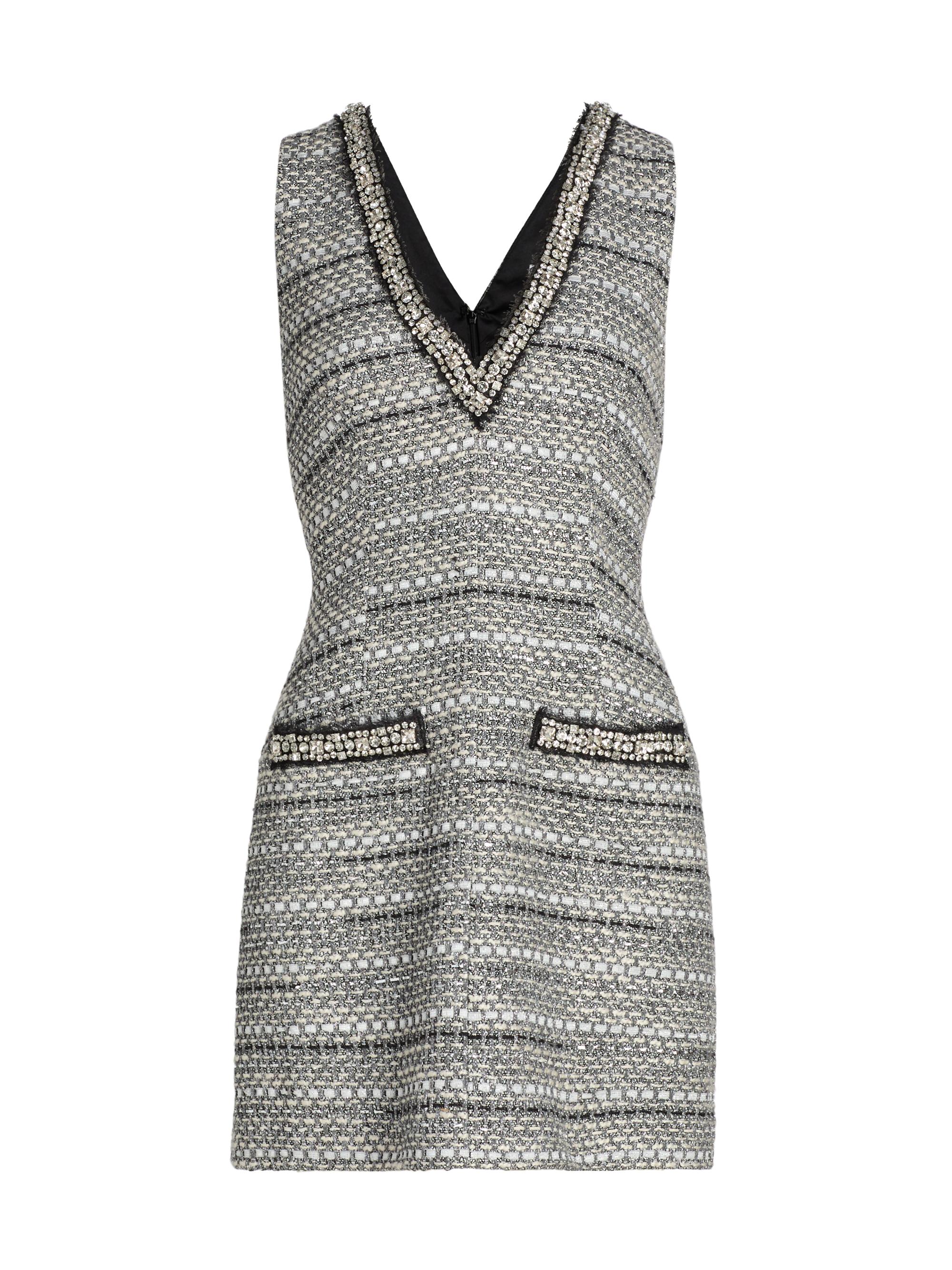 Veronica Beard Women's Odele Embellished Cotton-Blend Minidress - Silver