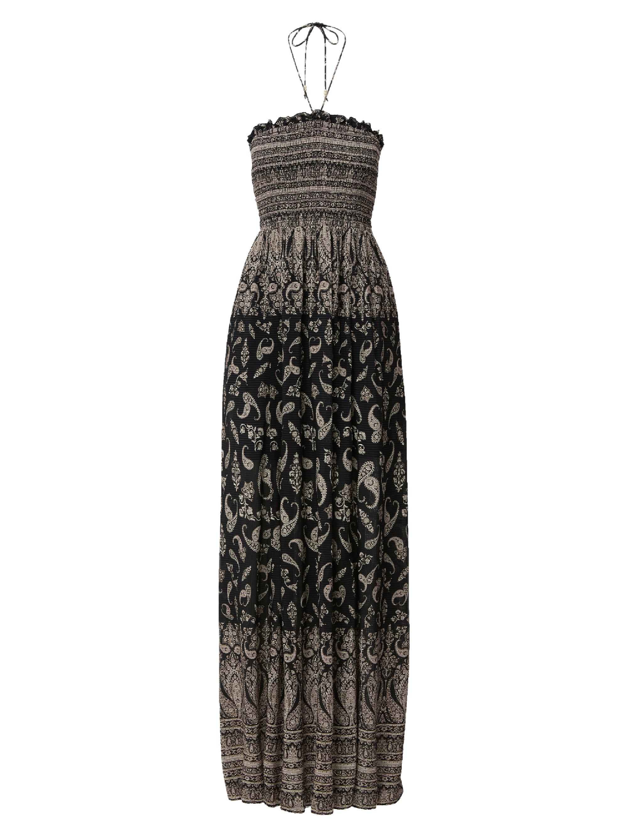 Veronica Beard Women's Ayanna Paisley Smocked Maxi Dress - Black Multi