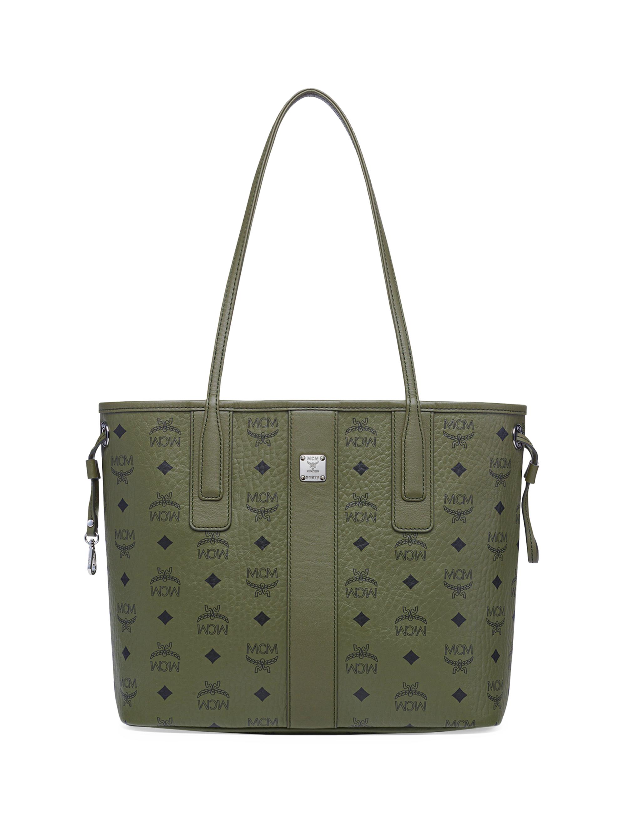 MCM Women's  Liz Visetos Shopper Tote Bag - Blue Visetos