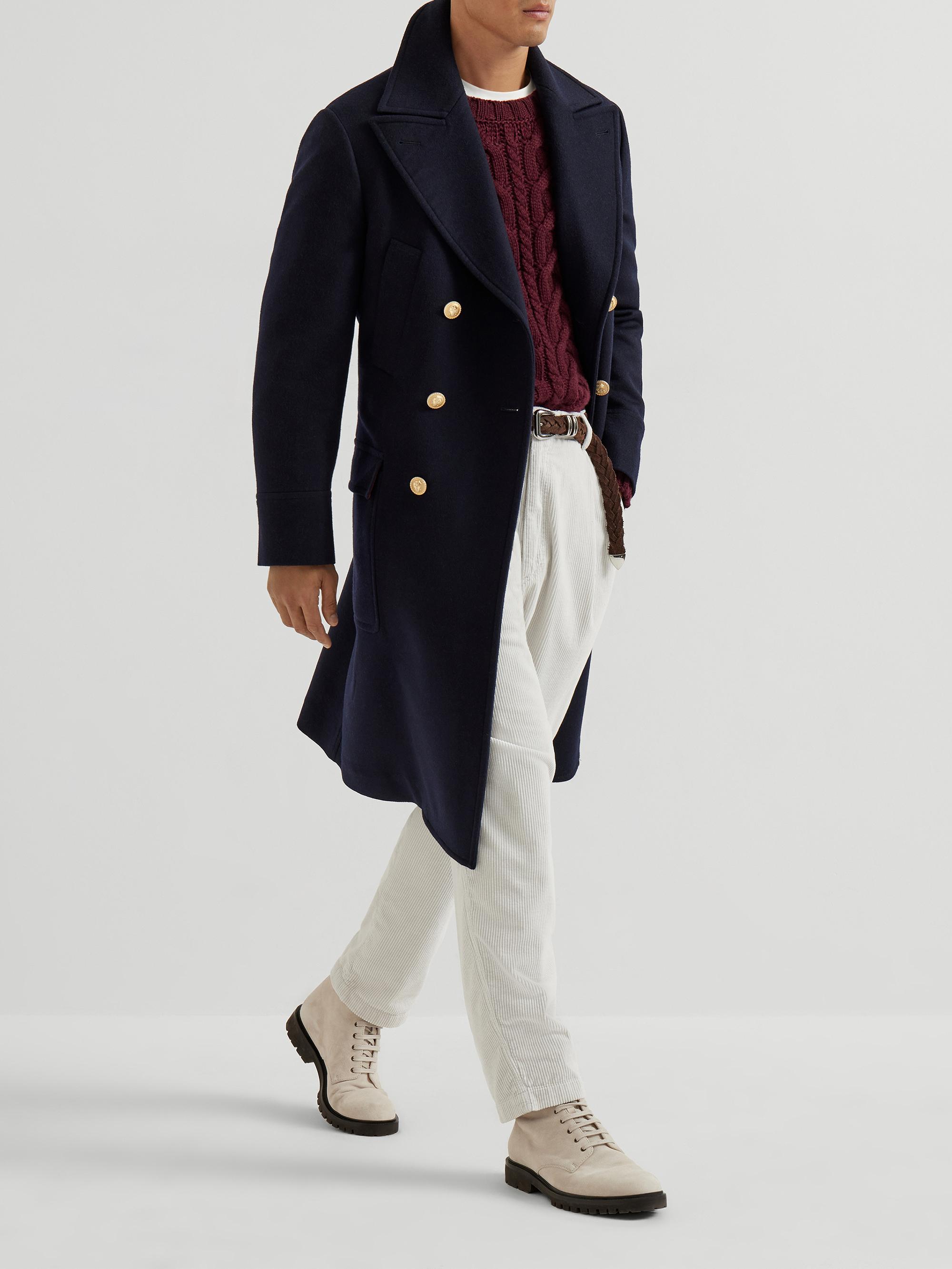 Brunello cucinelli ウールカシミヤシルク　ネイビー48 Brunello Cucinelli Men's Wool-Cashmere Pinstripe Suit - Bergdorf