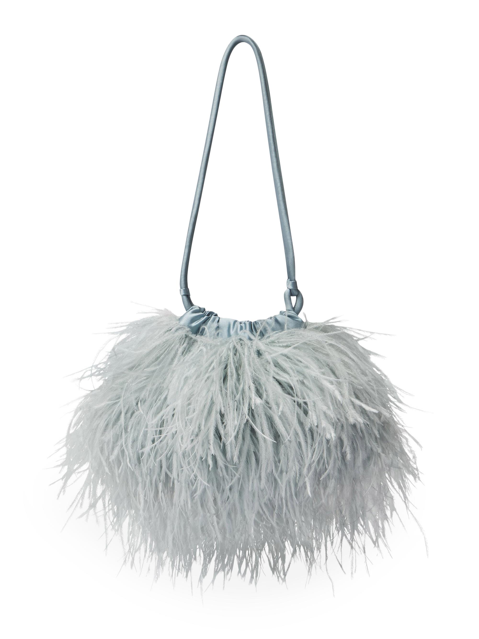 A.L.C. Women's Janie Feathered Shoulder Bag - Slate Blue