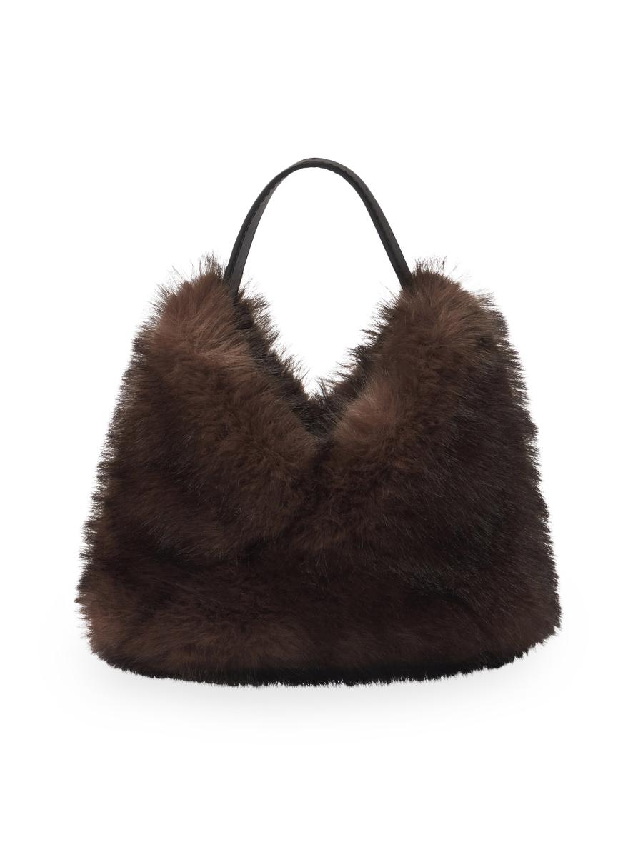 A.l.c Women's Sia Faux-mink Bag In Brown