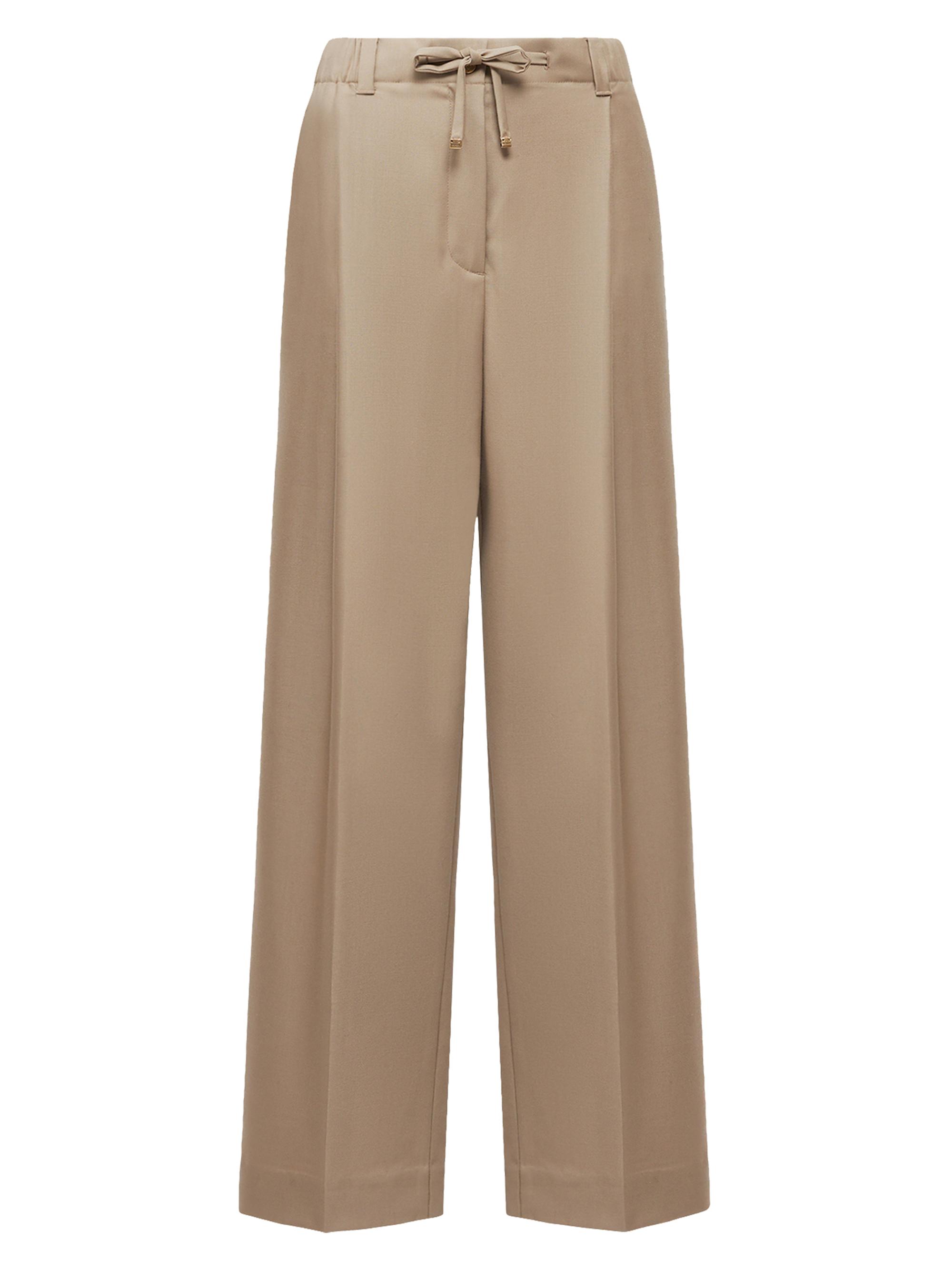 Moncler Women's Pants in Wool Gabardine - Beige