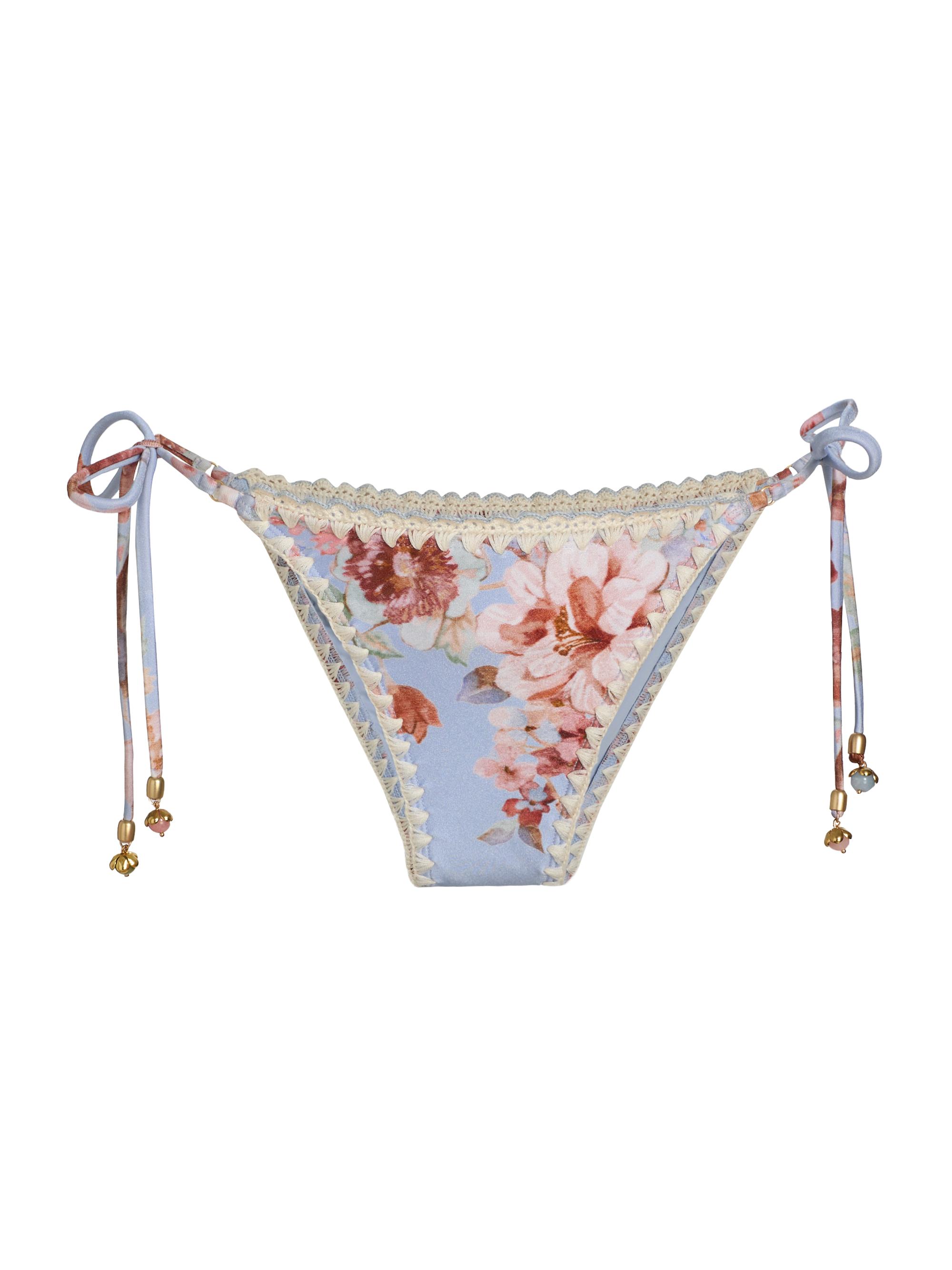 Zimmermann Awaken Crochet Edge Side-Tie Bikini Bottom | Saks Fifth