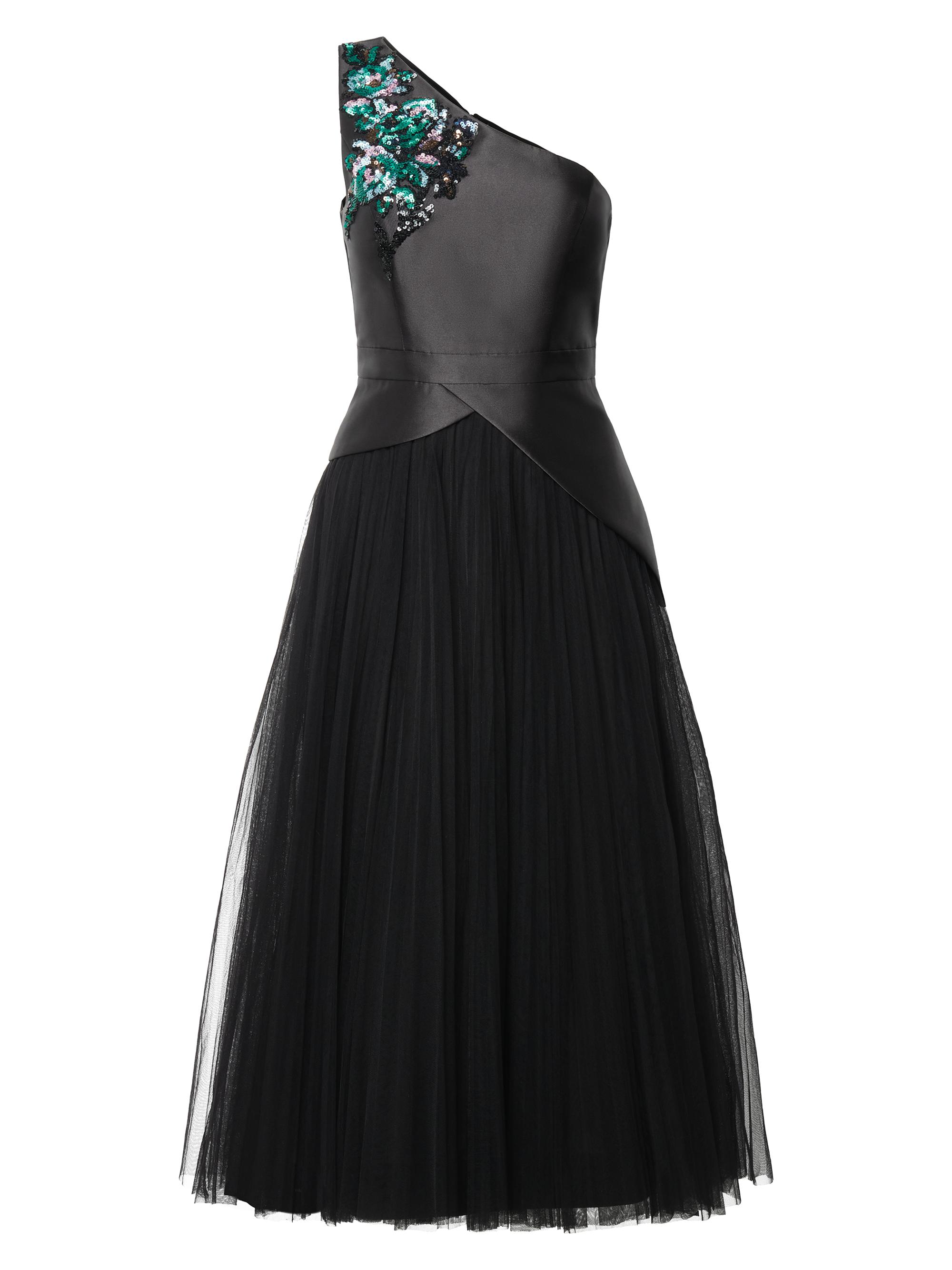 ml monique lhuillier nicolette midi dress ML Monique Lhuillier Nicolette Floral Jacquard Maxi Dress