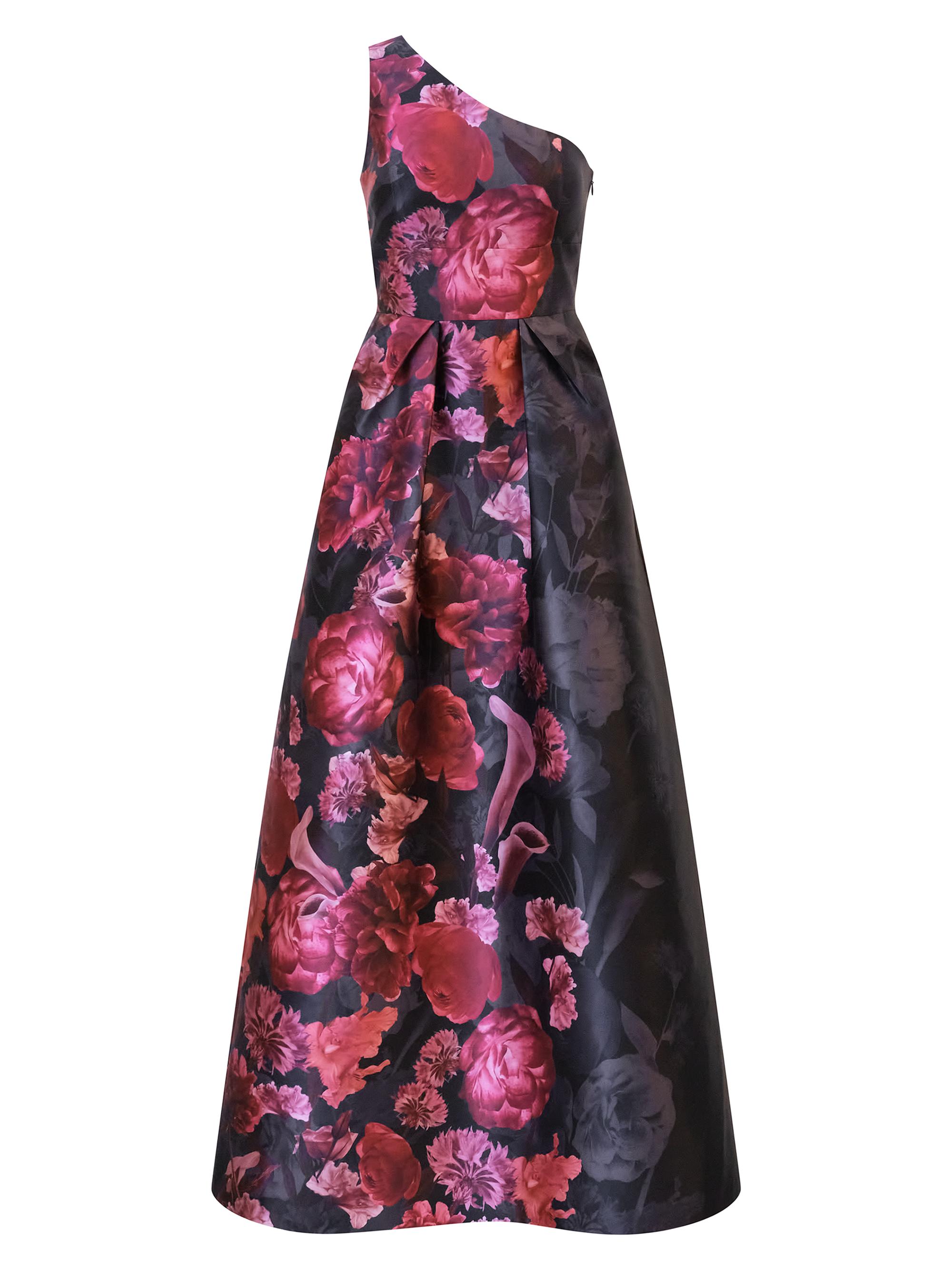 Kay Unger Theodora Floral Metallic Jacquard Sleeveless Gown | Saks