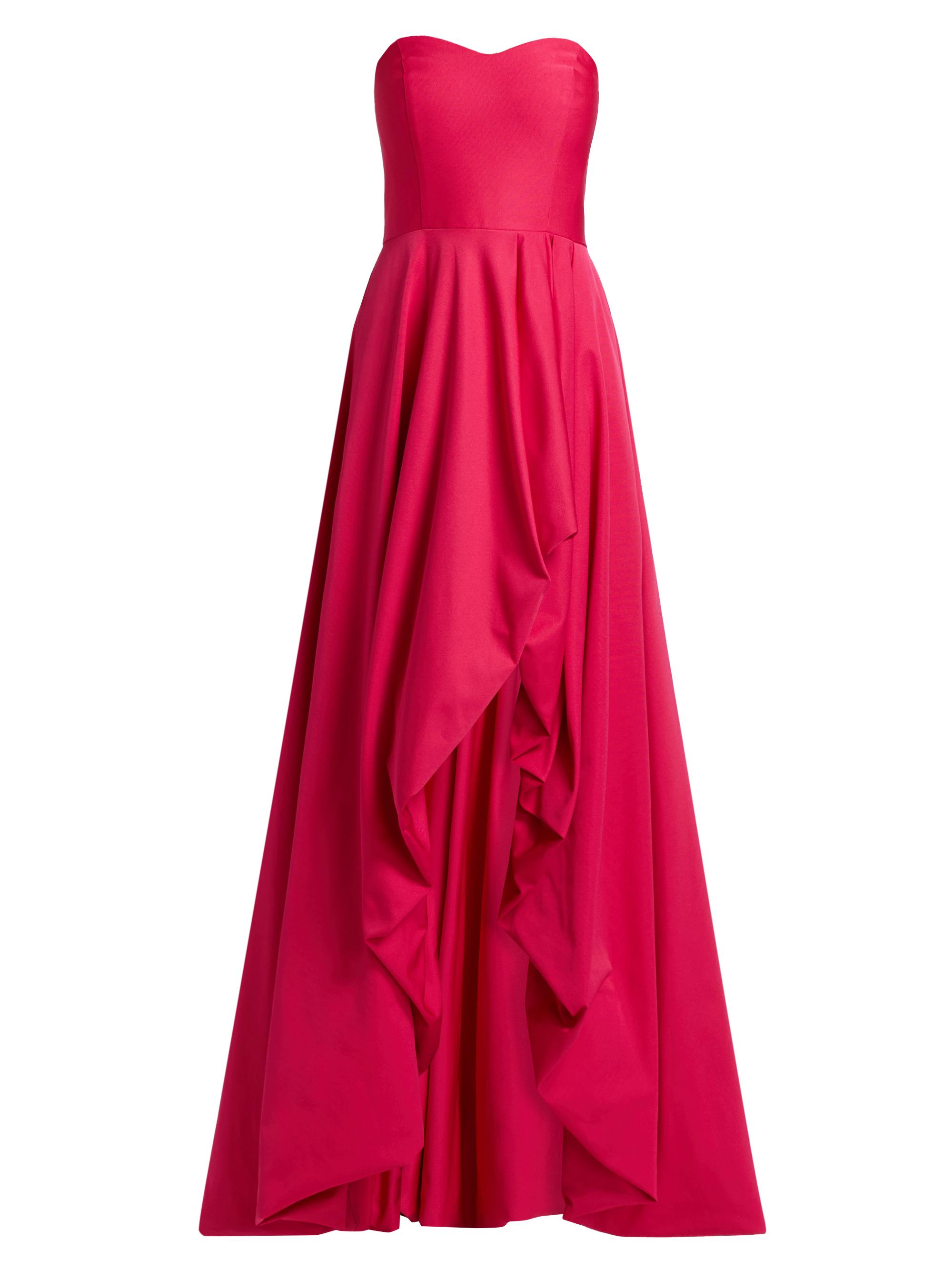 As It May Women's Leela Faille Fit-And-Flare Gown - Hot Berry