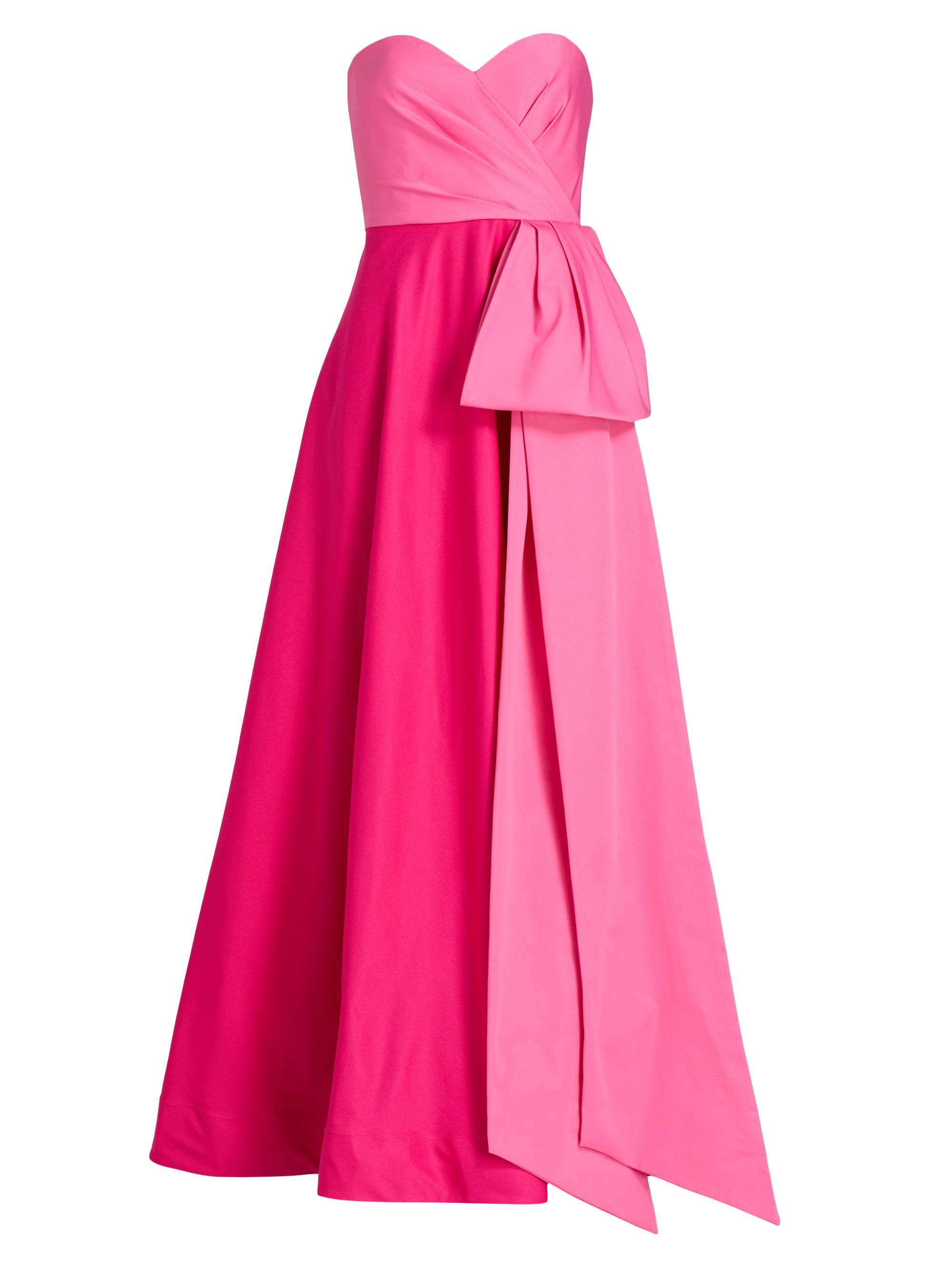 As It May Women's Sweetheart Two-Tone Strapless Gown - Poppy Pink Flamingo