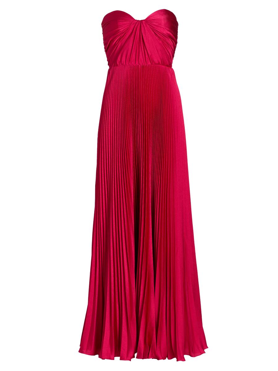 As It May Women's Elia Satin Plissé Gown