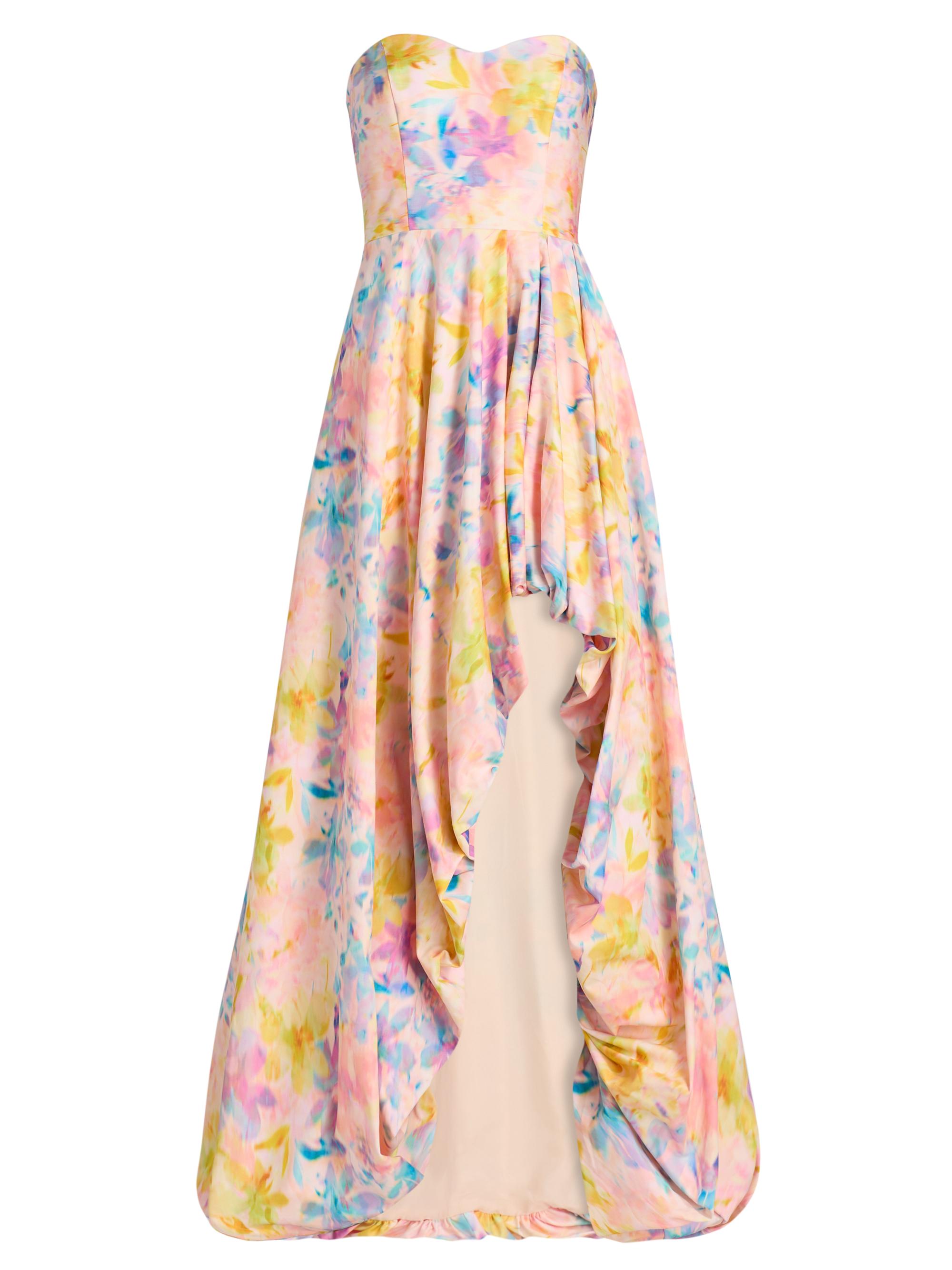 As It May Women's Ava Floral Faille High-Low Gown - Spring Lillies