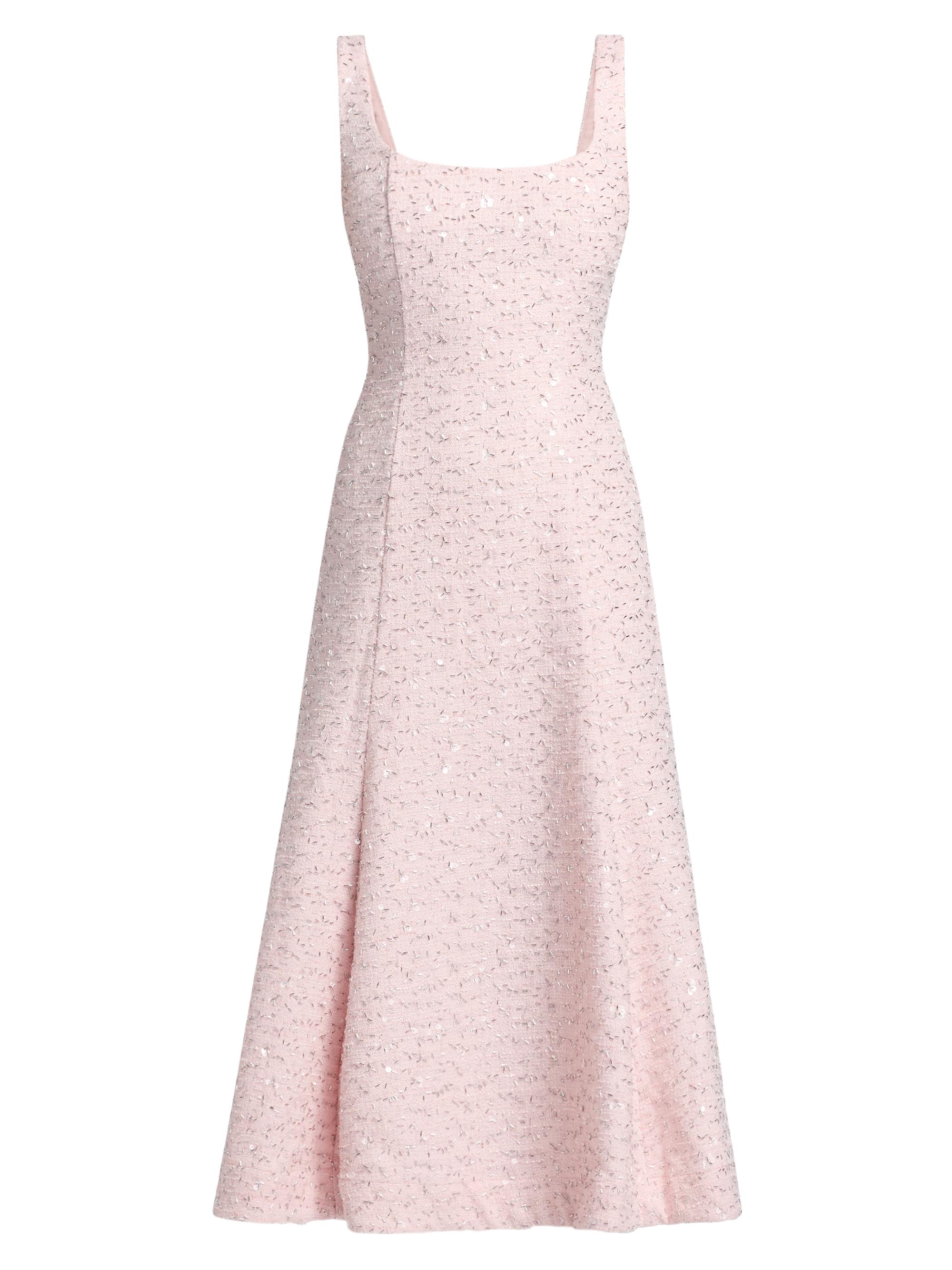 As It May Women's Meadow Embellished Tweed Midi-Dress - Powder Pink