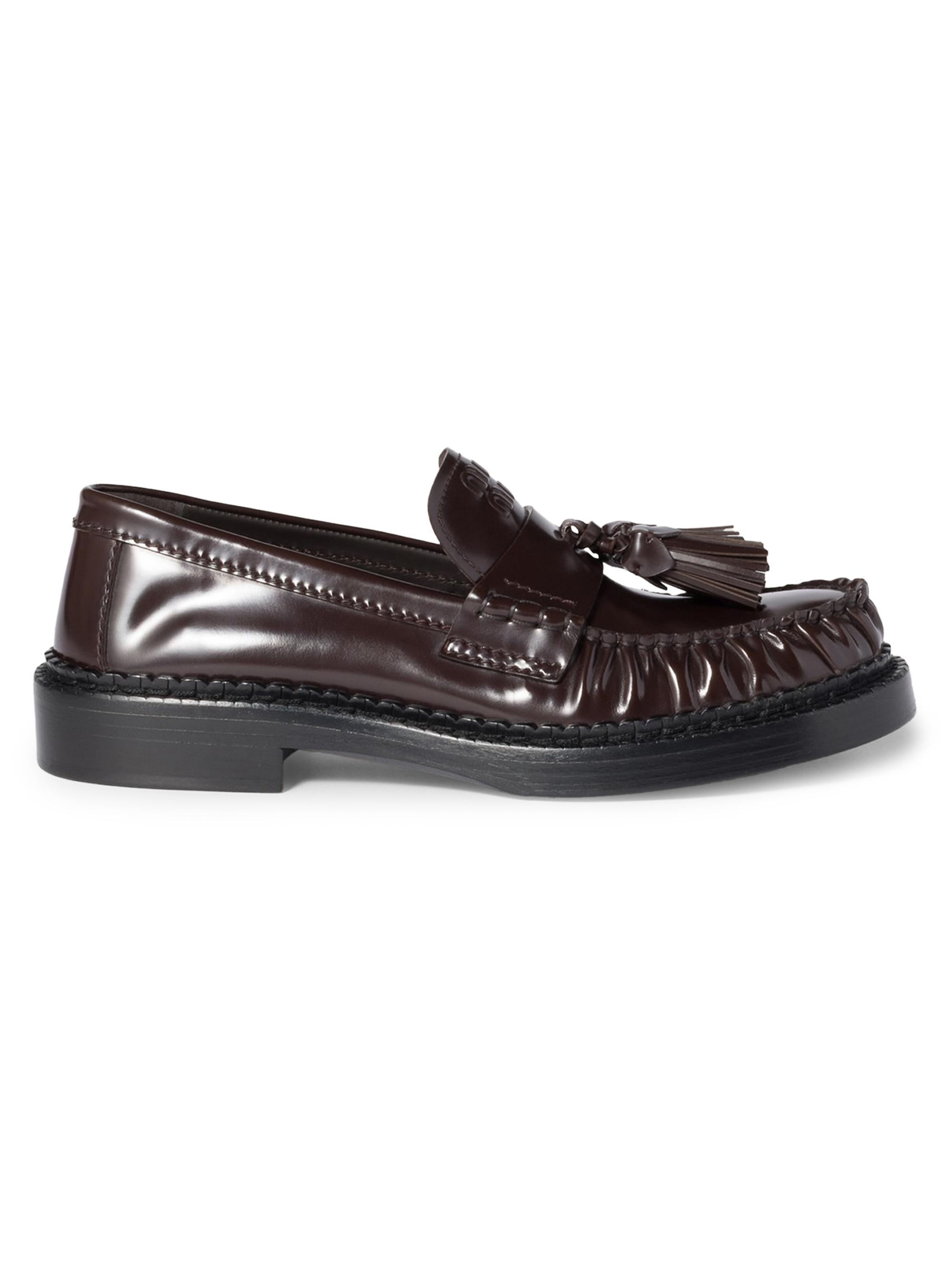 Miu Miu Decò Calf Leather Loafers | Saks Fifth Avenue