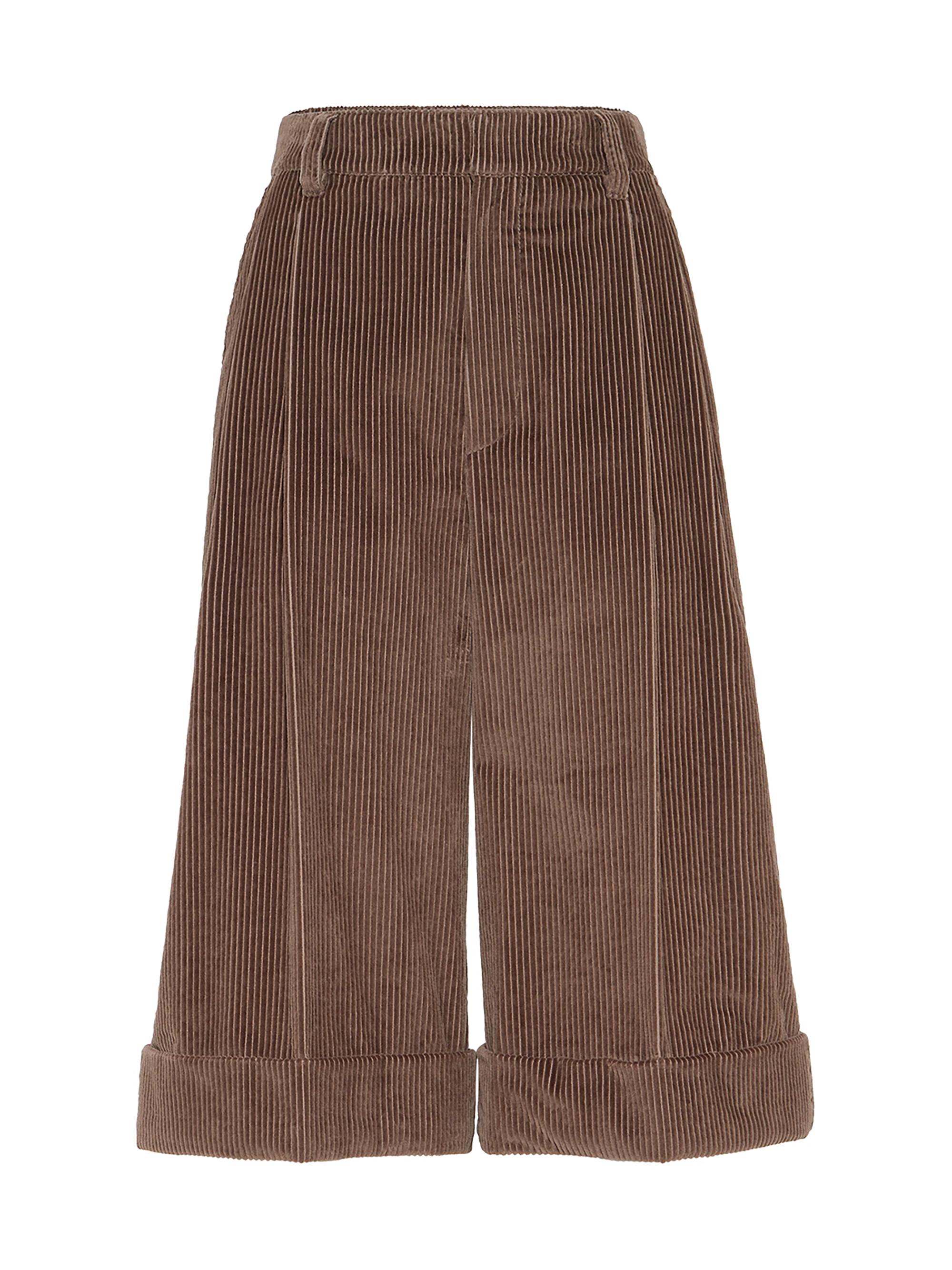 Brunello Cucinelli Women's Cotton Corduroy City Bermuda Shorts with Monili - Brown