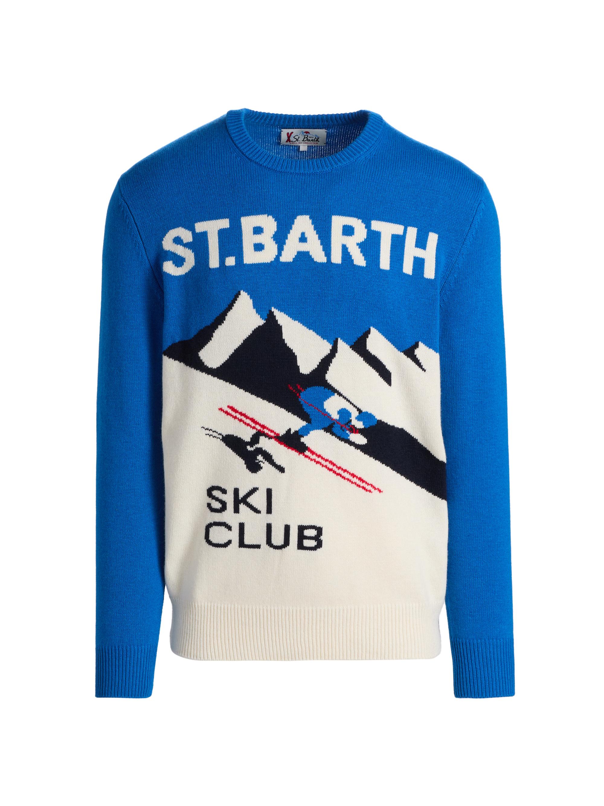 MC2 Saint Barth Men's Heron Wool-Blend Crewneck Sweater - Sb Ski Downhill