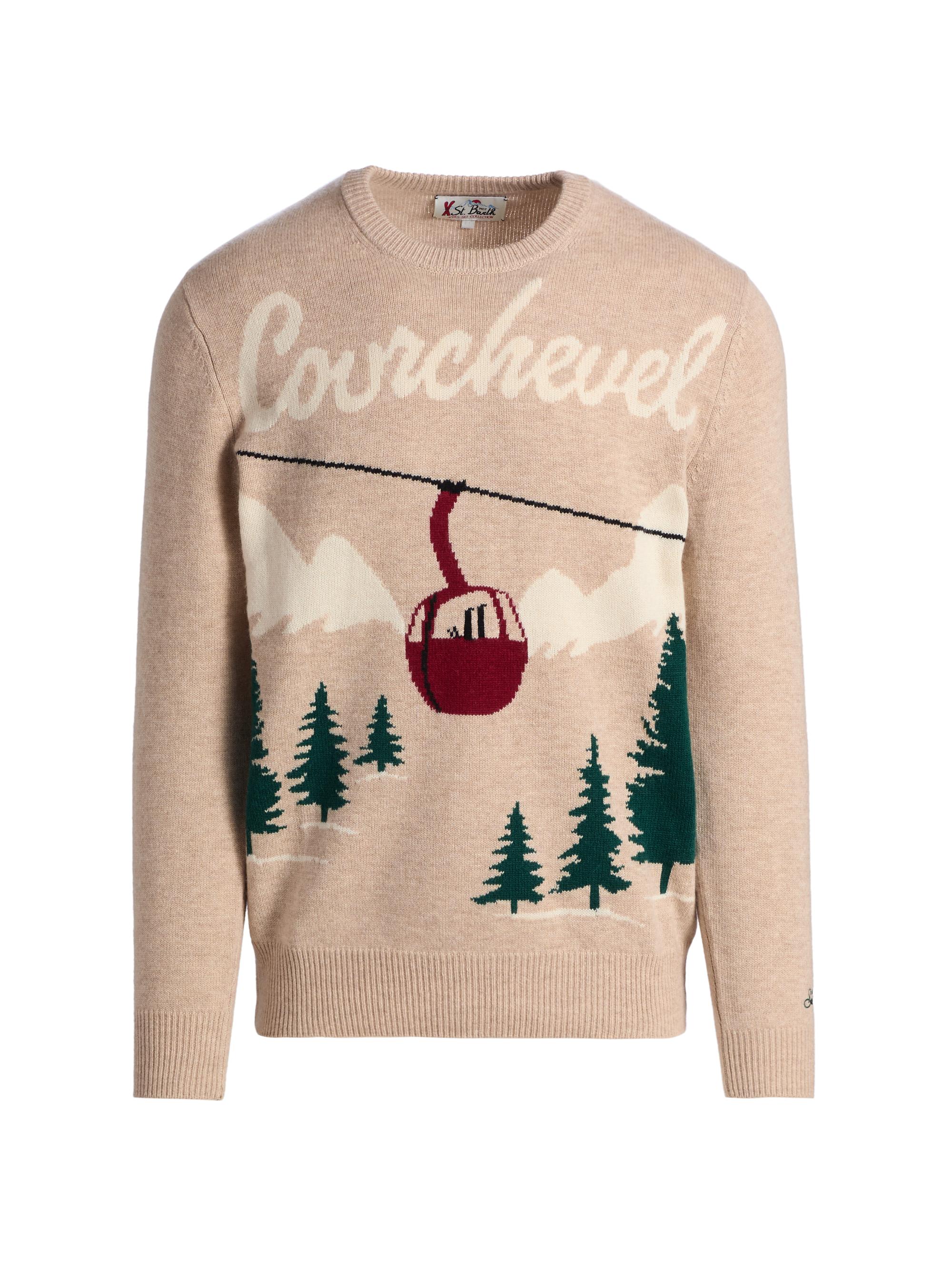 MC2 Saint Barth Men's Heron Wool-Blend Jacquard Crewneck Sweater - Courch Pines