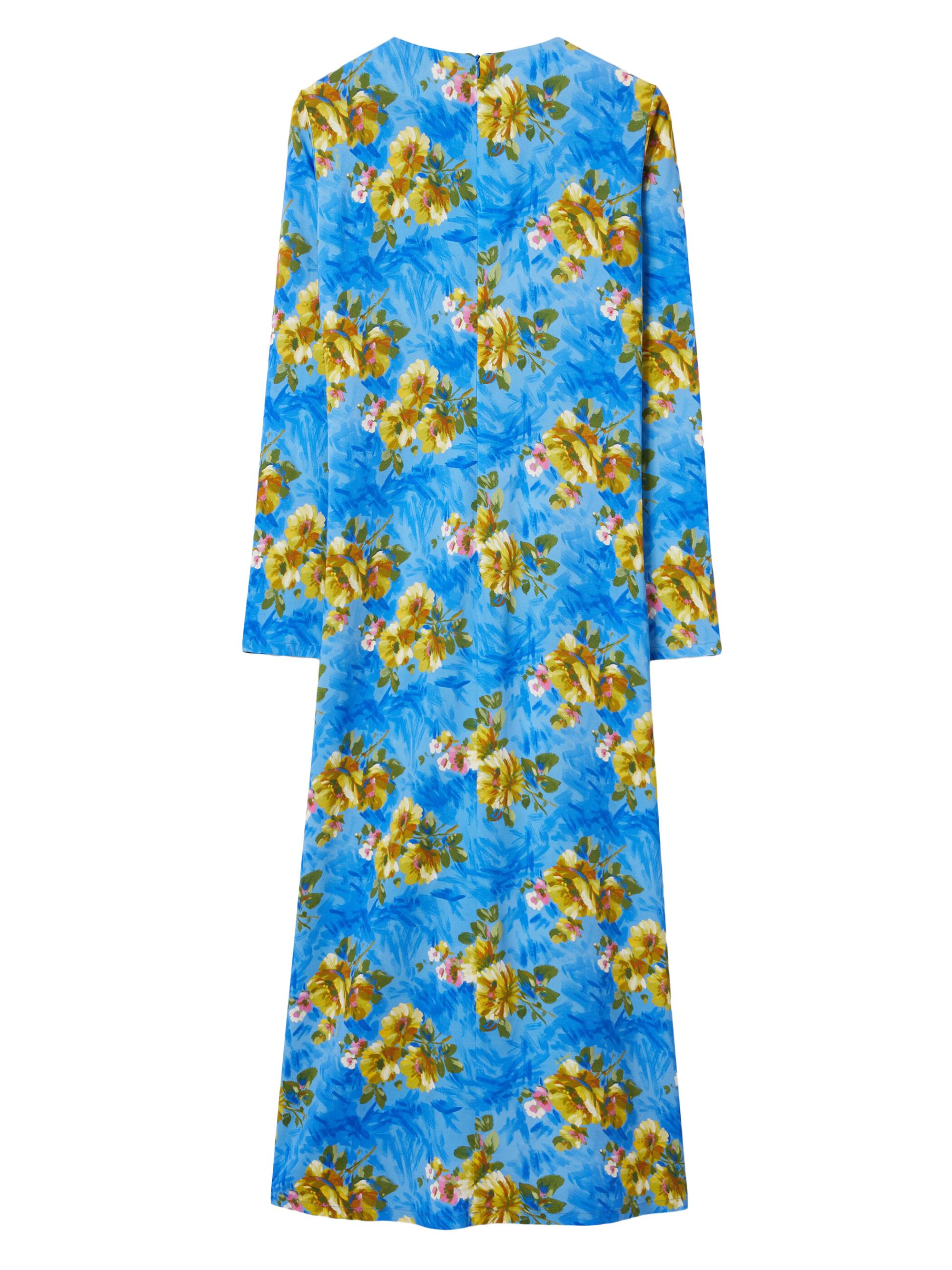 La DoubleJ Women's Long Sleeve Swing Dress - Riptide Light Blue - Size Large