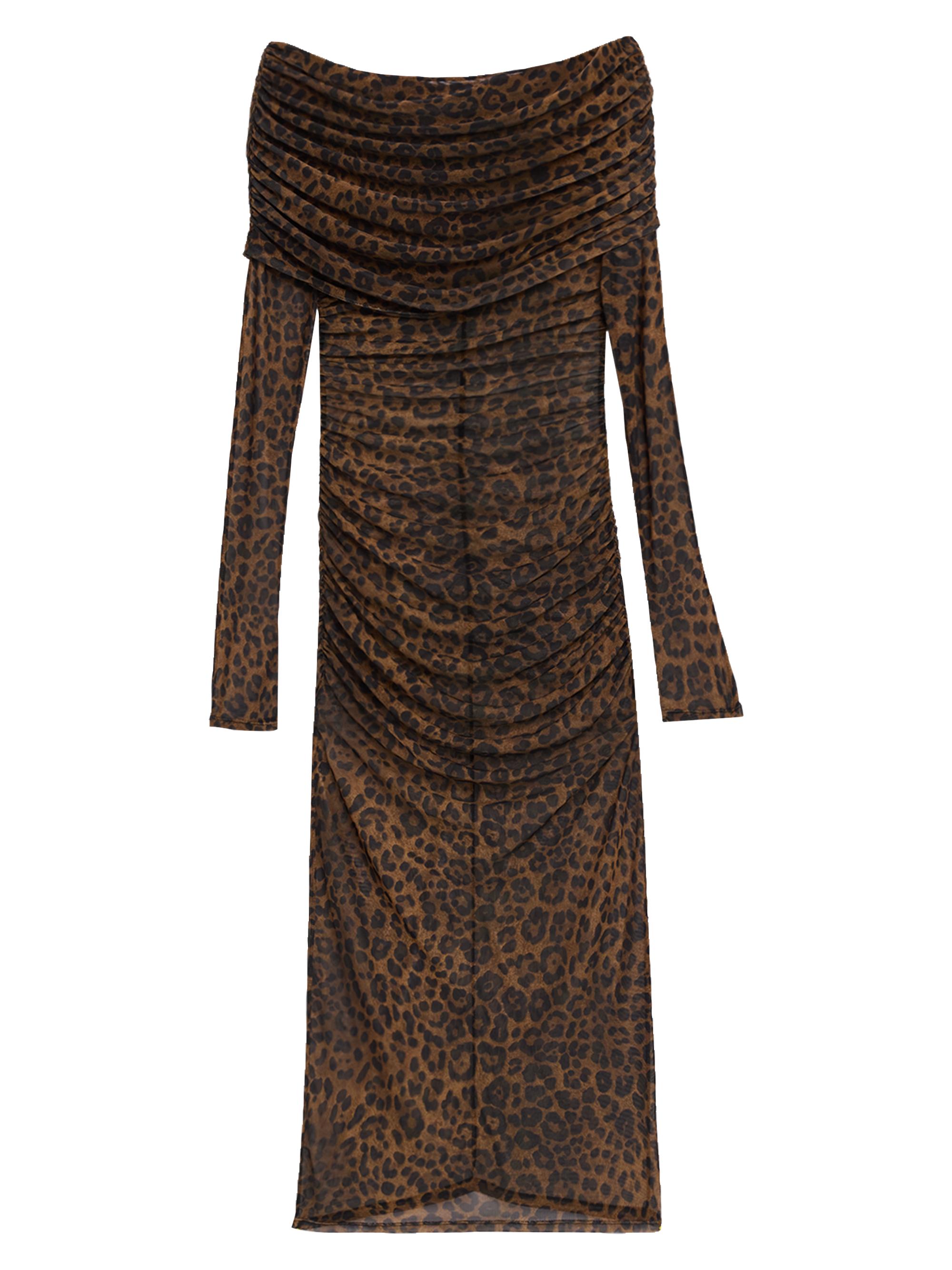 ローレフマン！ Ronny Kobo Scorpio Leopard Ruched Maxi Dress | Saks Fifth Avenue