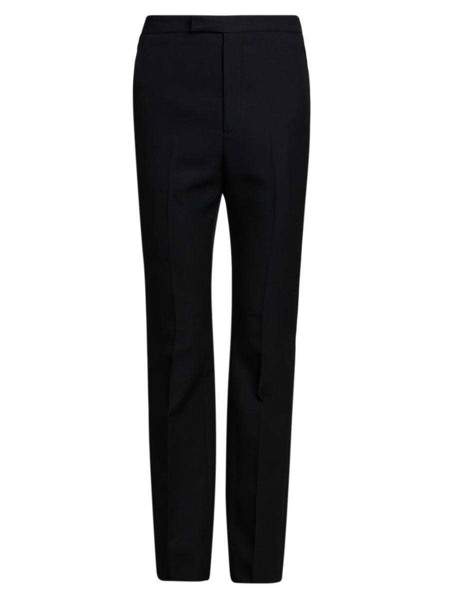 Alexander Mcqueen Men's Wool Slim Bootcut Trousers In Black