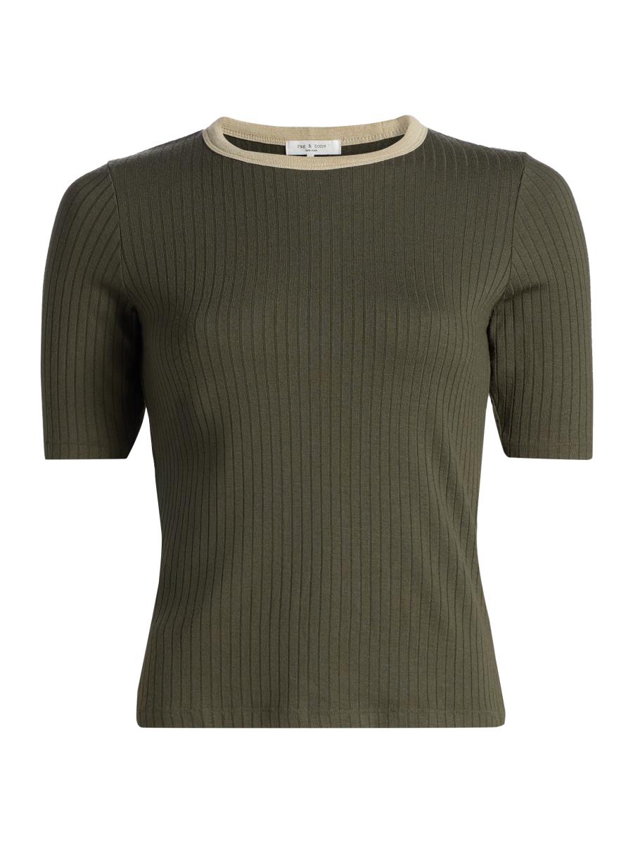 rag & bone Ringer Knit Contrast T-Shirt | Saks Fifth Avenue