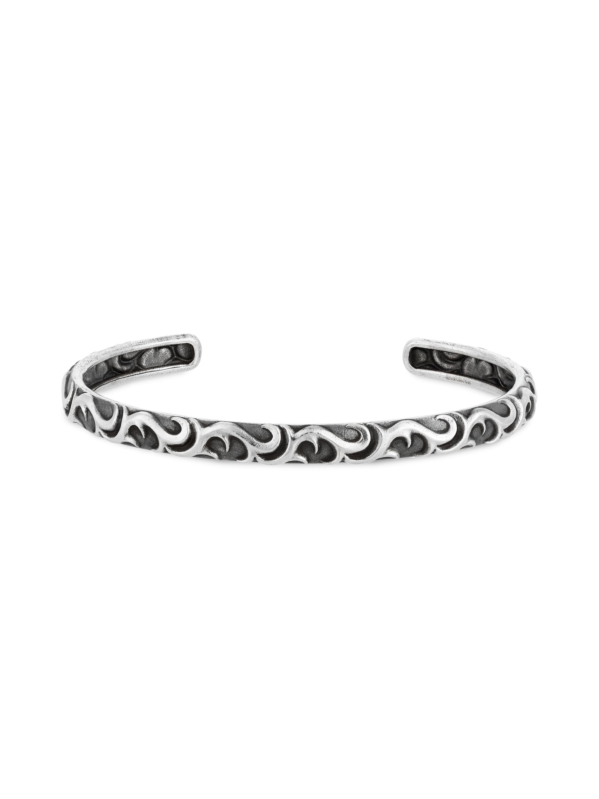 John Varvatos Men's Gothic Sterling Silver Cuff - Grey