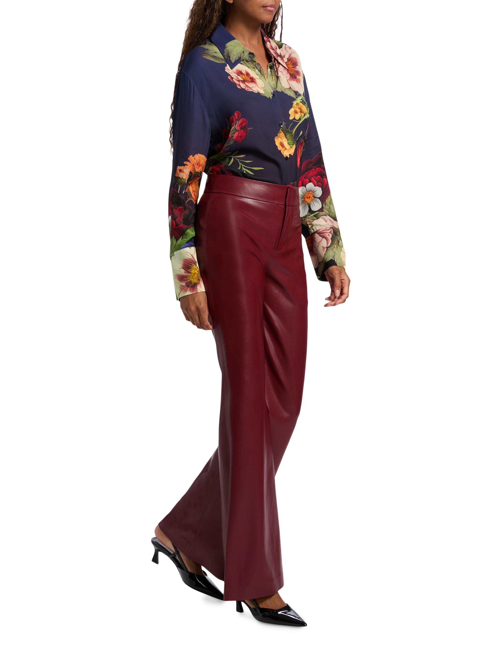 ALICE + OLIVIA Andrew Faux-Leather Boot-Cut Pants | Saks Fifth Avenue