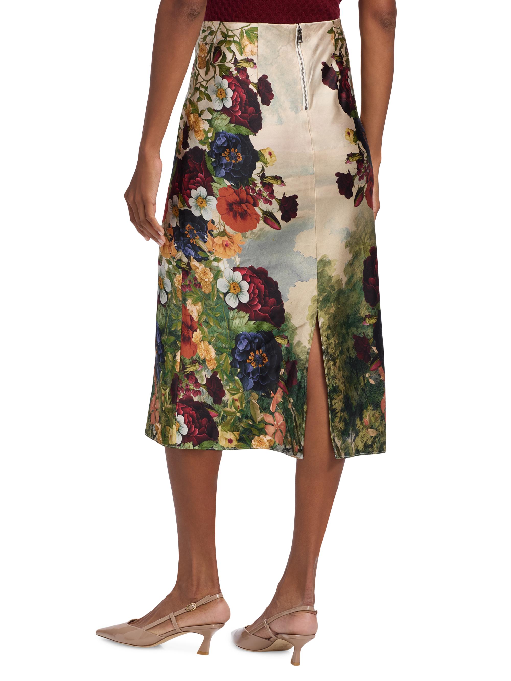 Saks Fifth Avenue
  Floral Plisse Midi Skirt main image 0
