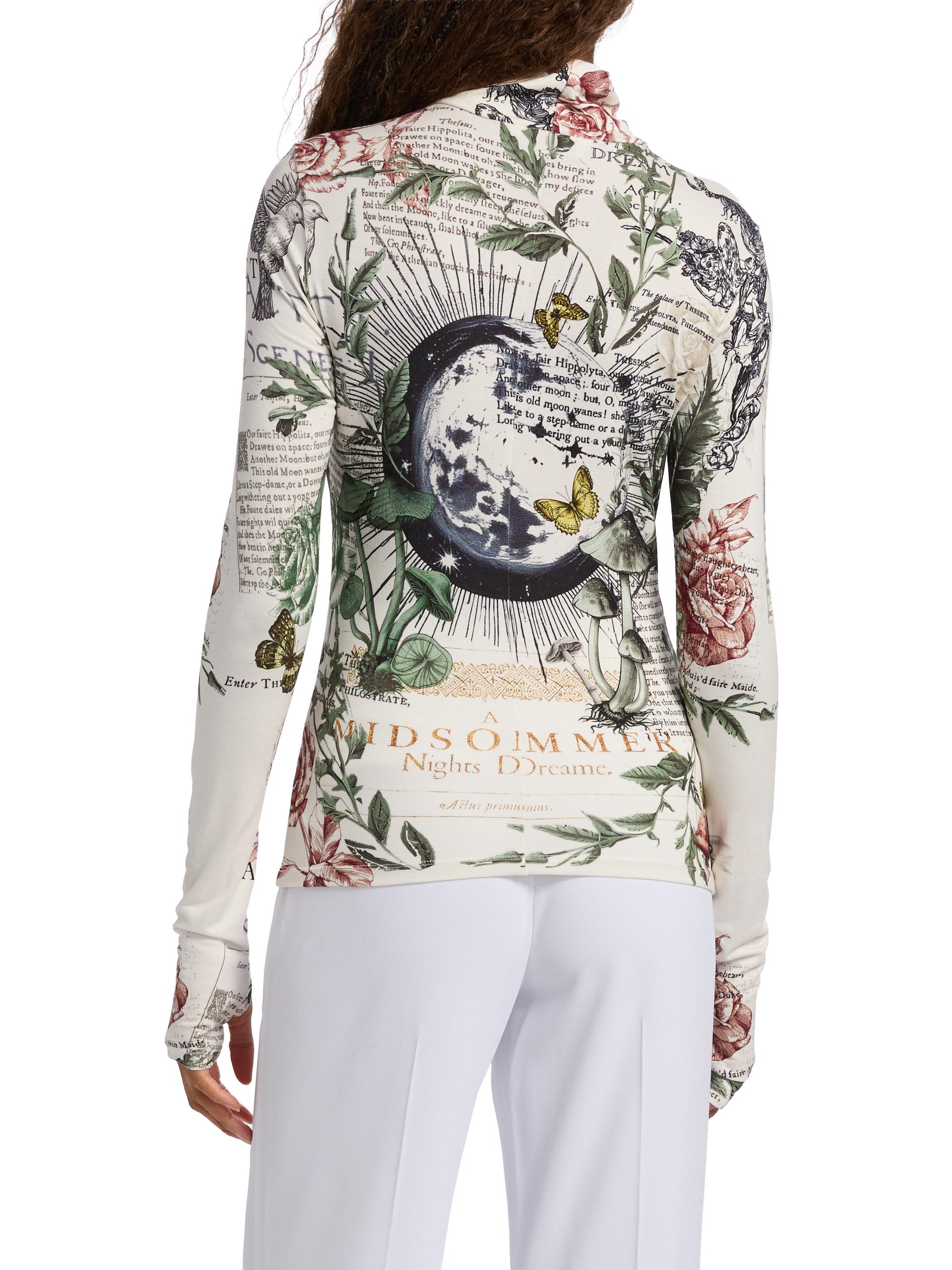 Delaina Printed Turtleneck