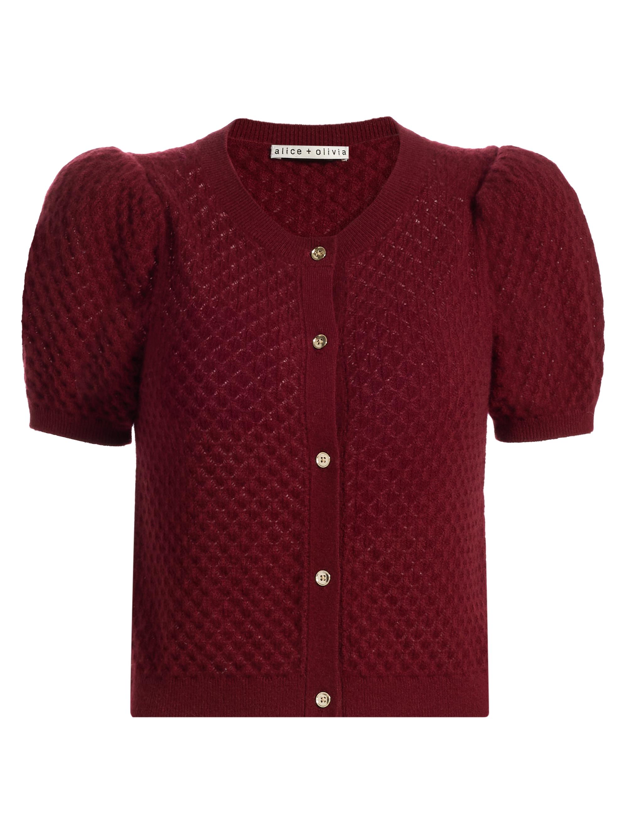 DÔEN Anisa Alpaca-Wool Puff-Sleeve Cardigan | Saks Fifth Avenue