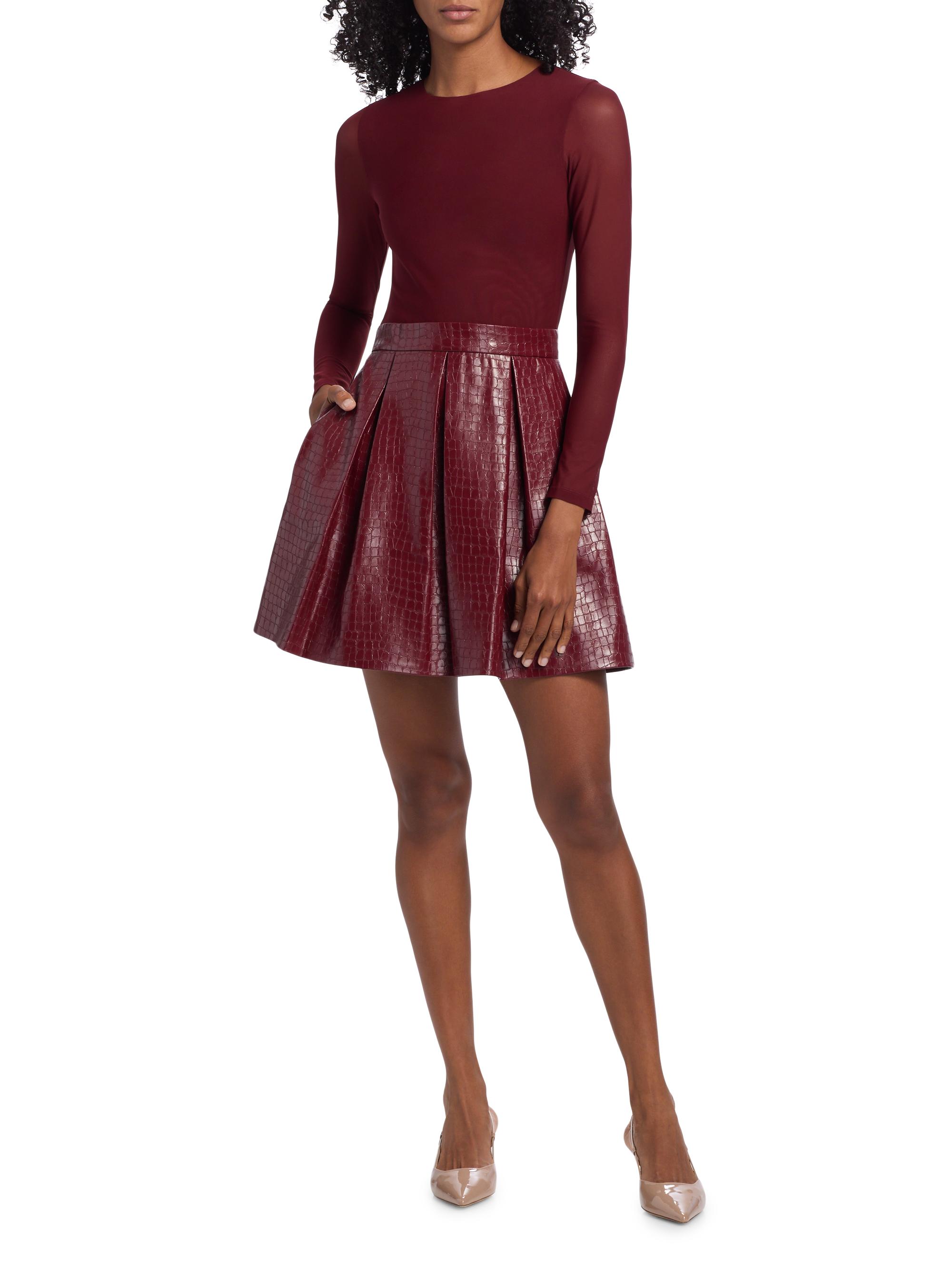 Faux Leather Croc Dress