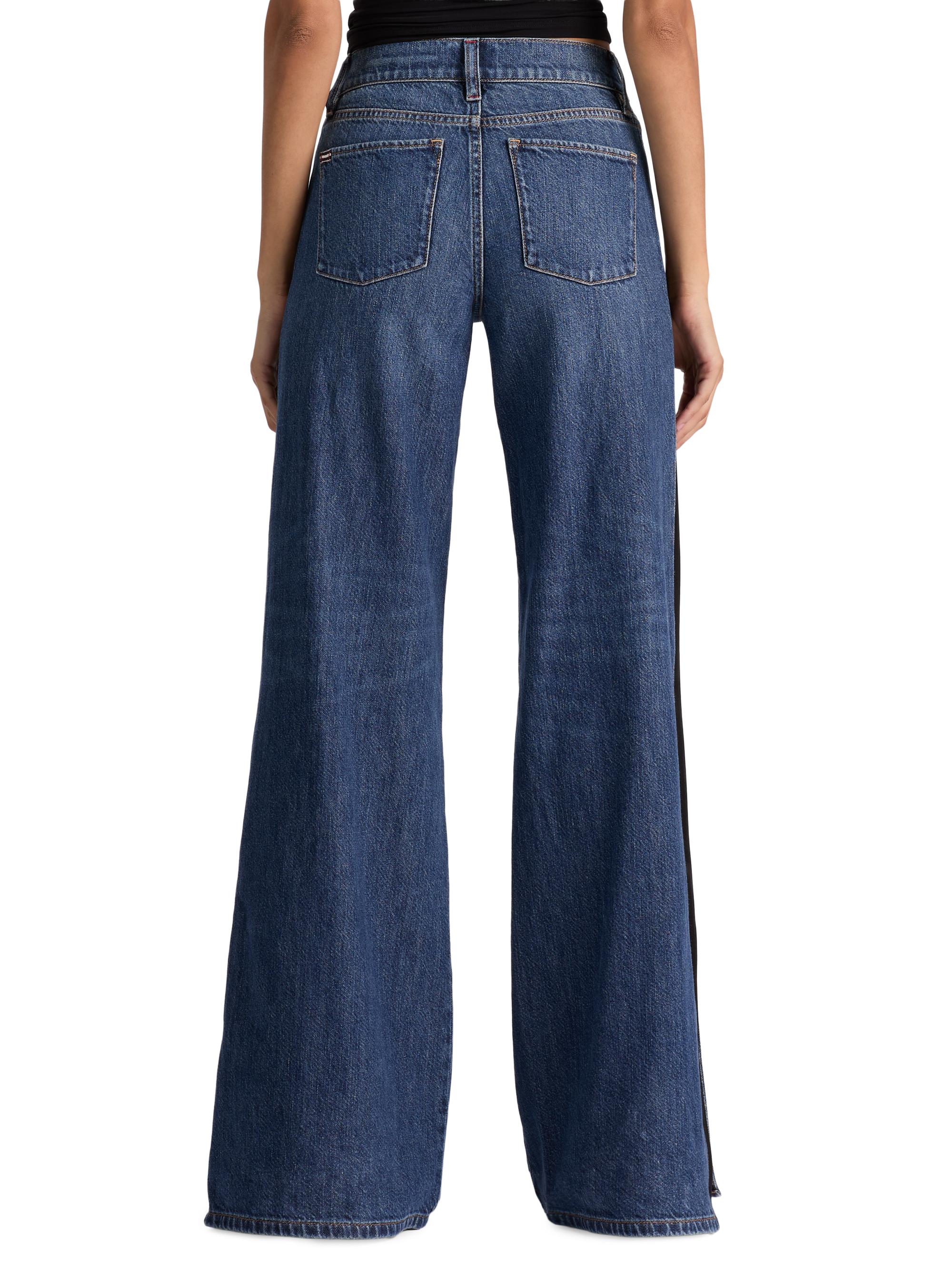 ALICE + OLIVIA Amazing Low-Rise Studded Knit Panel Jeans | Saks