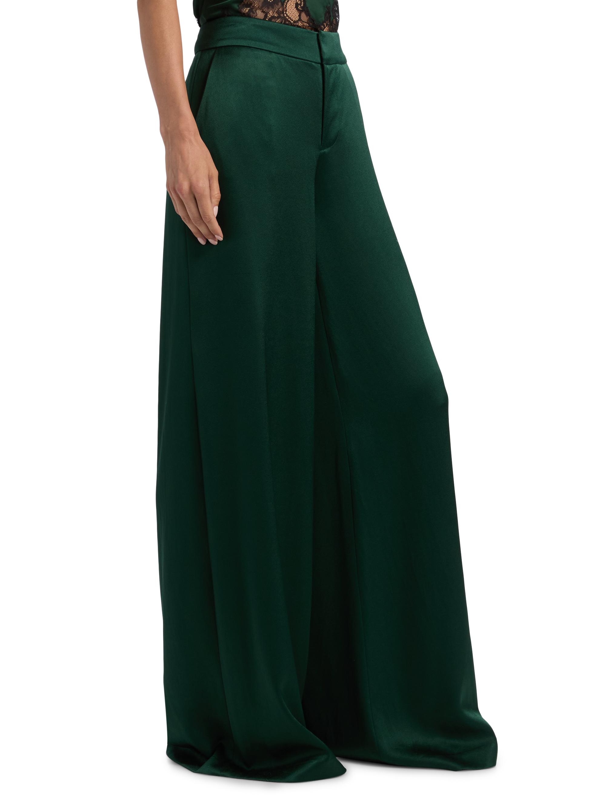 ALICE + OLIVIA Nessi Satin Wide-Leg Trousers | Saks Fifth Avenue