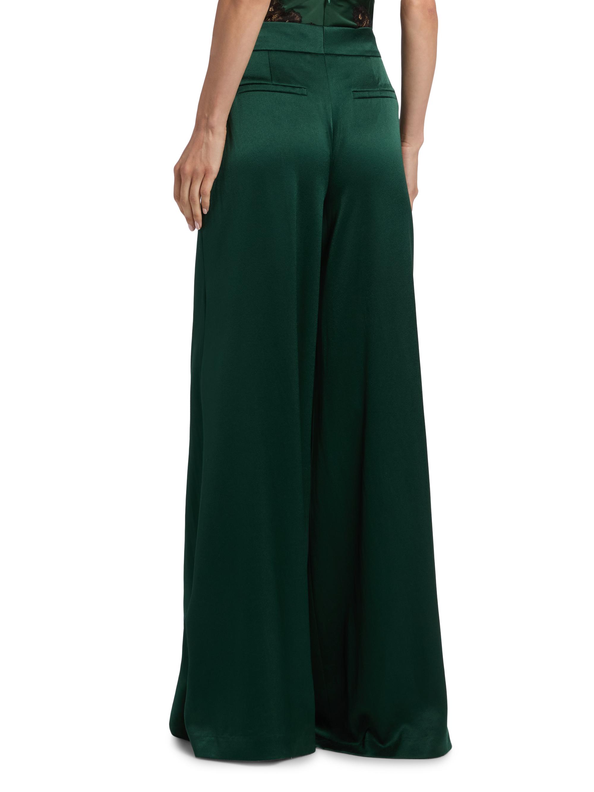 ALICE + OLIVIA Nessi Satin Wide-Leg Trousers | Saks Fifth Avenue