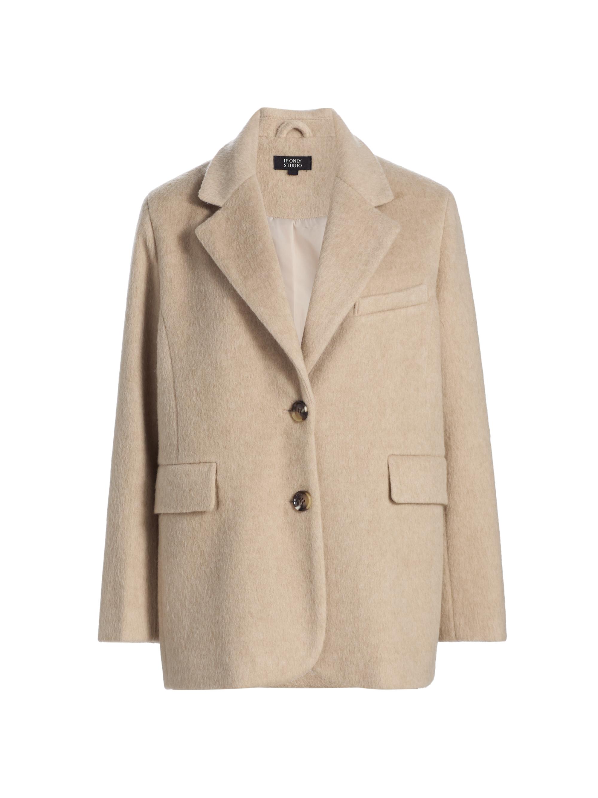 If Only Studio Women's Textured Blazer - Mink