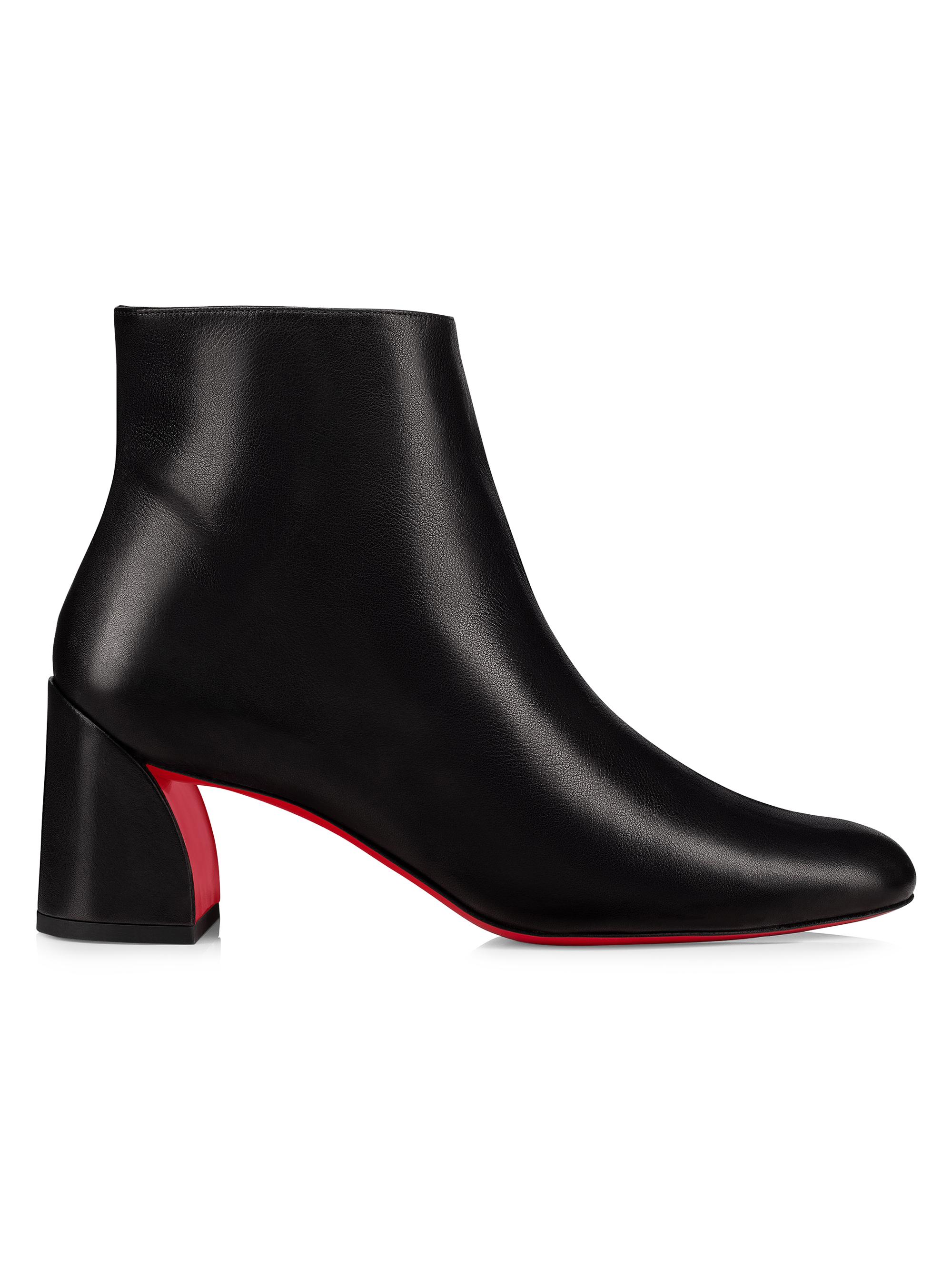 Christian Louboutin Women's Jane Booty 55MM Calf Leather Boots - Black