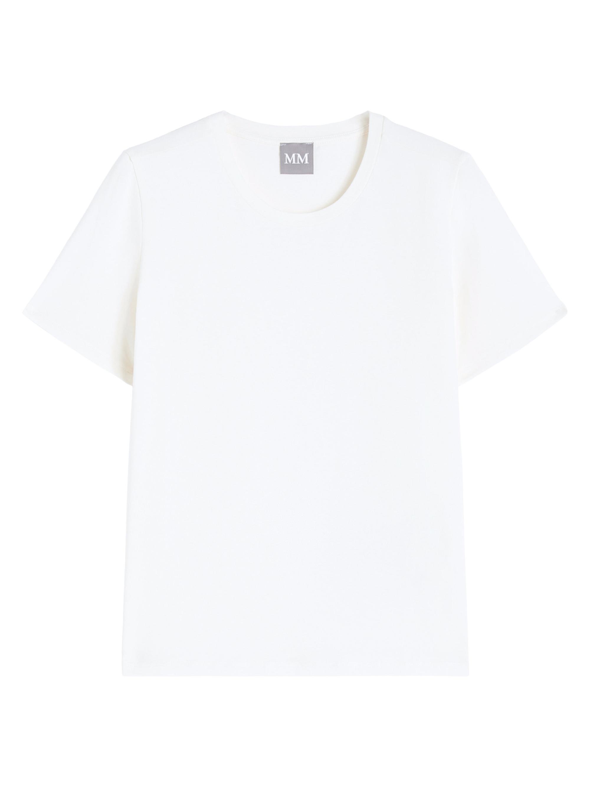 MM Max Mara Women's Stretch Cotton Jersey T-Shirt - White