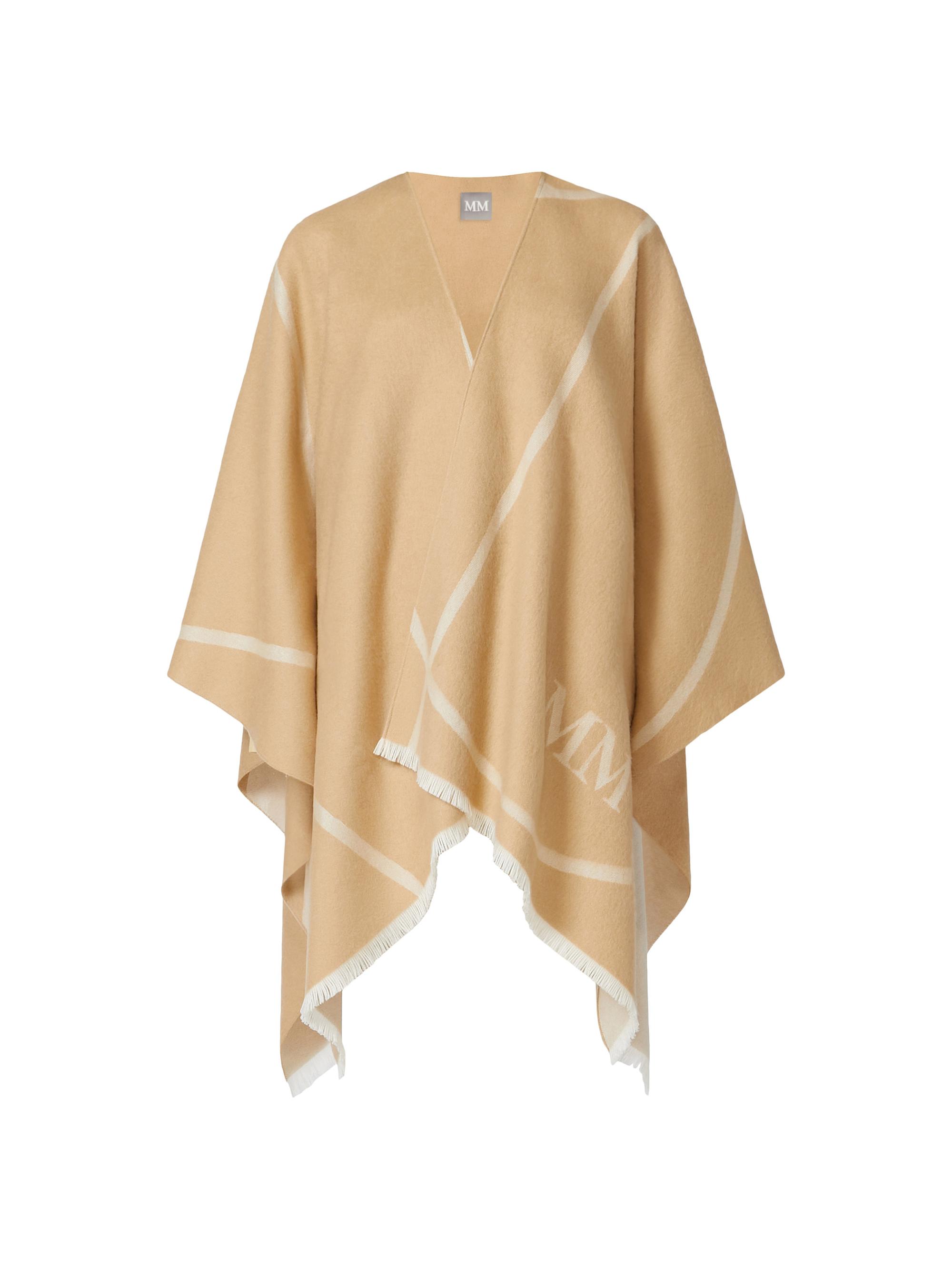 MM Max Mara Women's Brushed Wool Cape - Sand Print