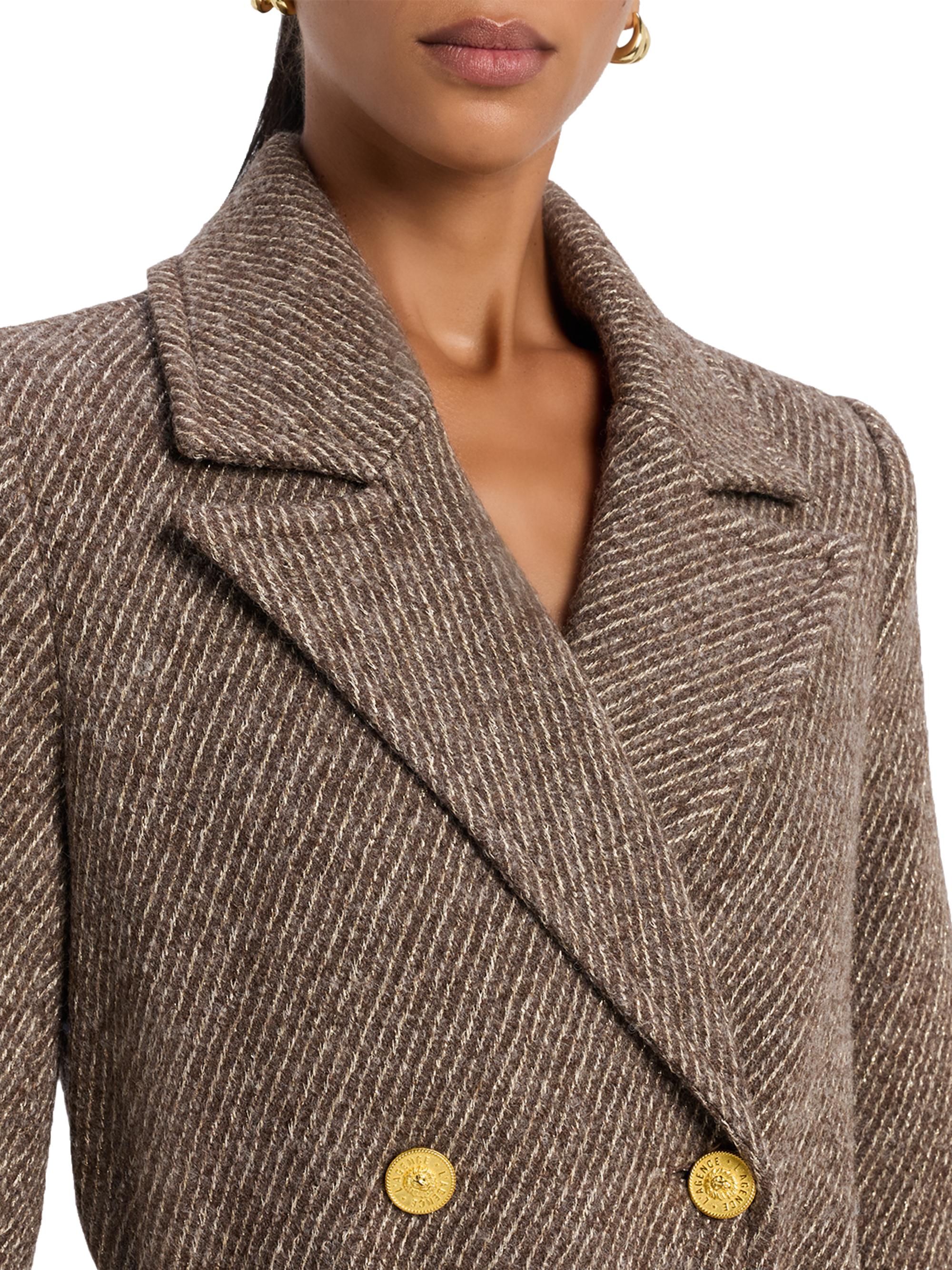 L'AGENCE Kolina Belted Twill Long Coat | Saks Fifth Avenue