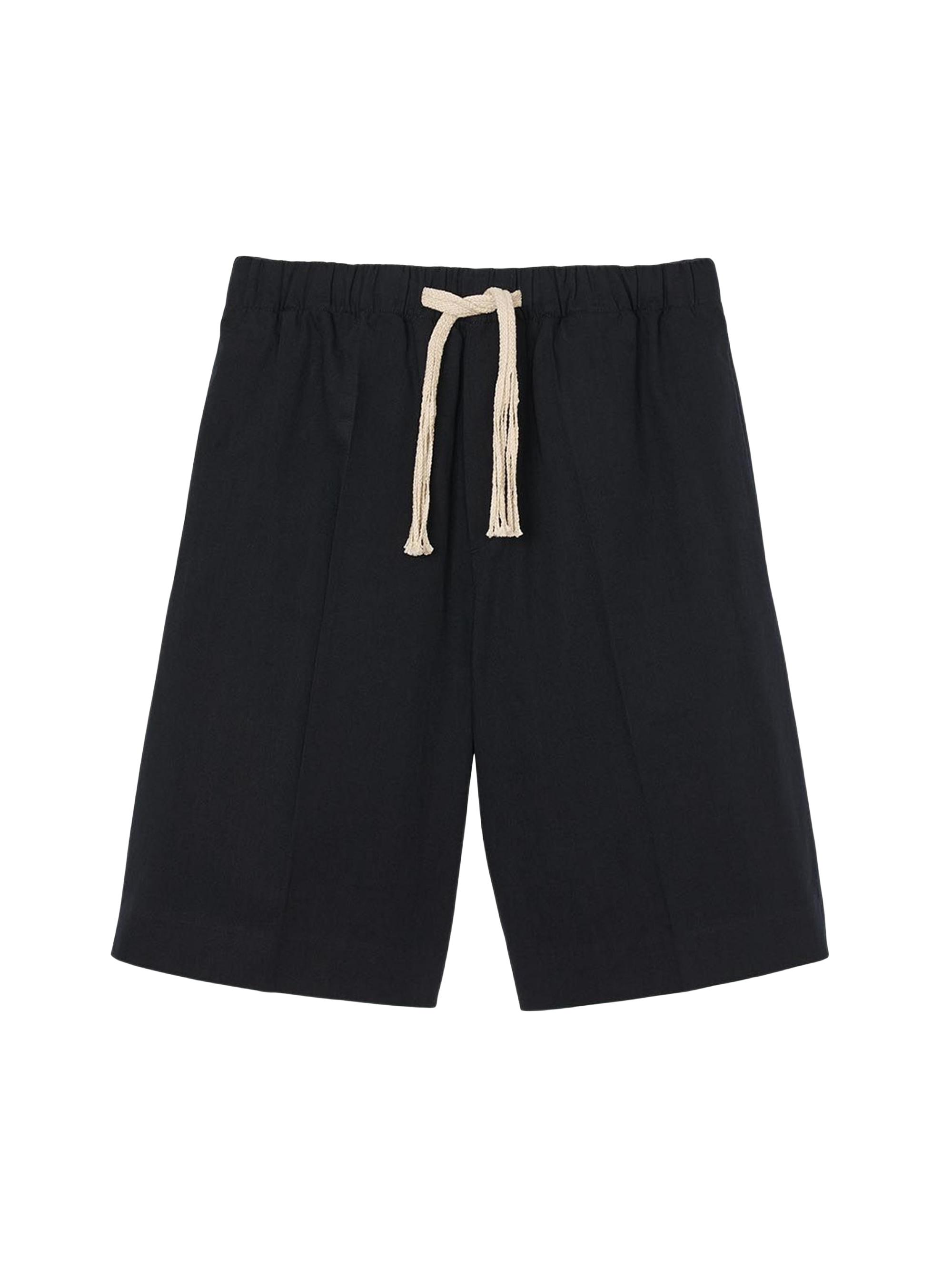 Sandro Men's Elasticated Waist Cotton Shorts - Navy Blue