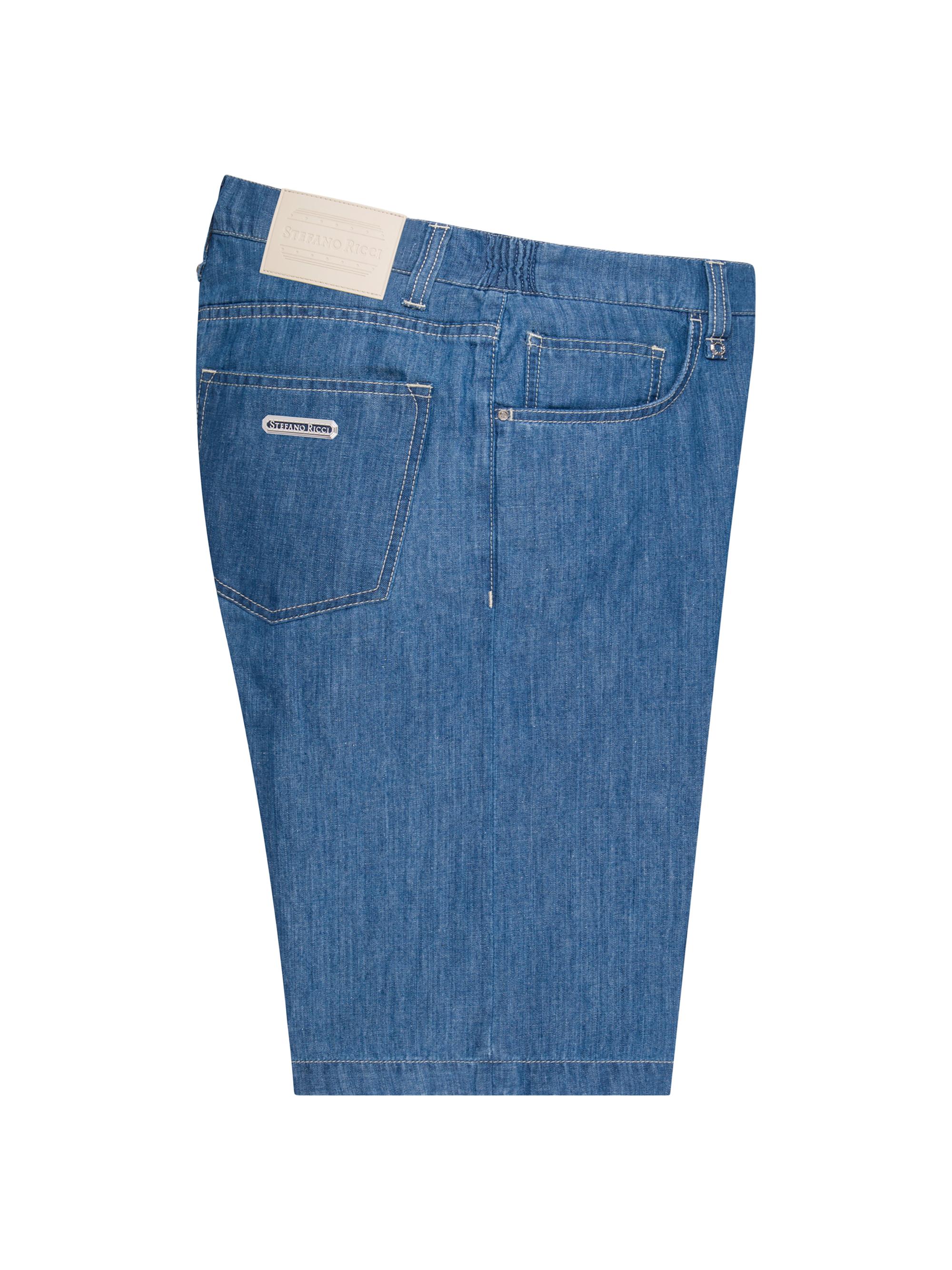 Stefano Ricci Men's Jeans Shorts - Blue