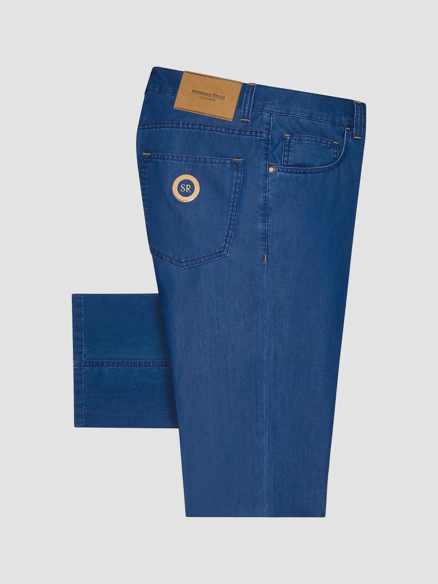 Jean De Luxe Stefano Ricci Taille 34 - Coton, Coupe Droite, Neuf Avec étiquettes, Made In Italy