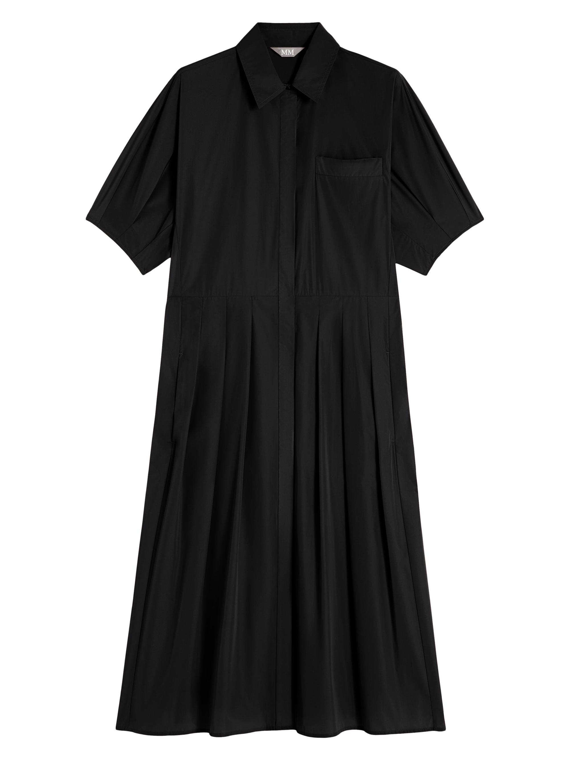 MM Max Mara Women's Water Repellent Taffeta Shirt Dress - Black