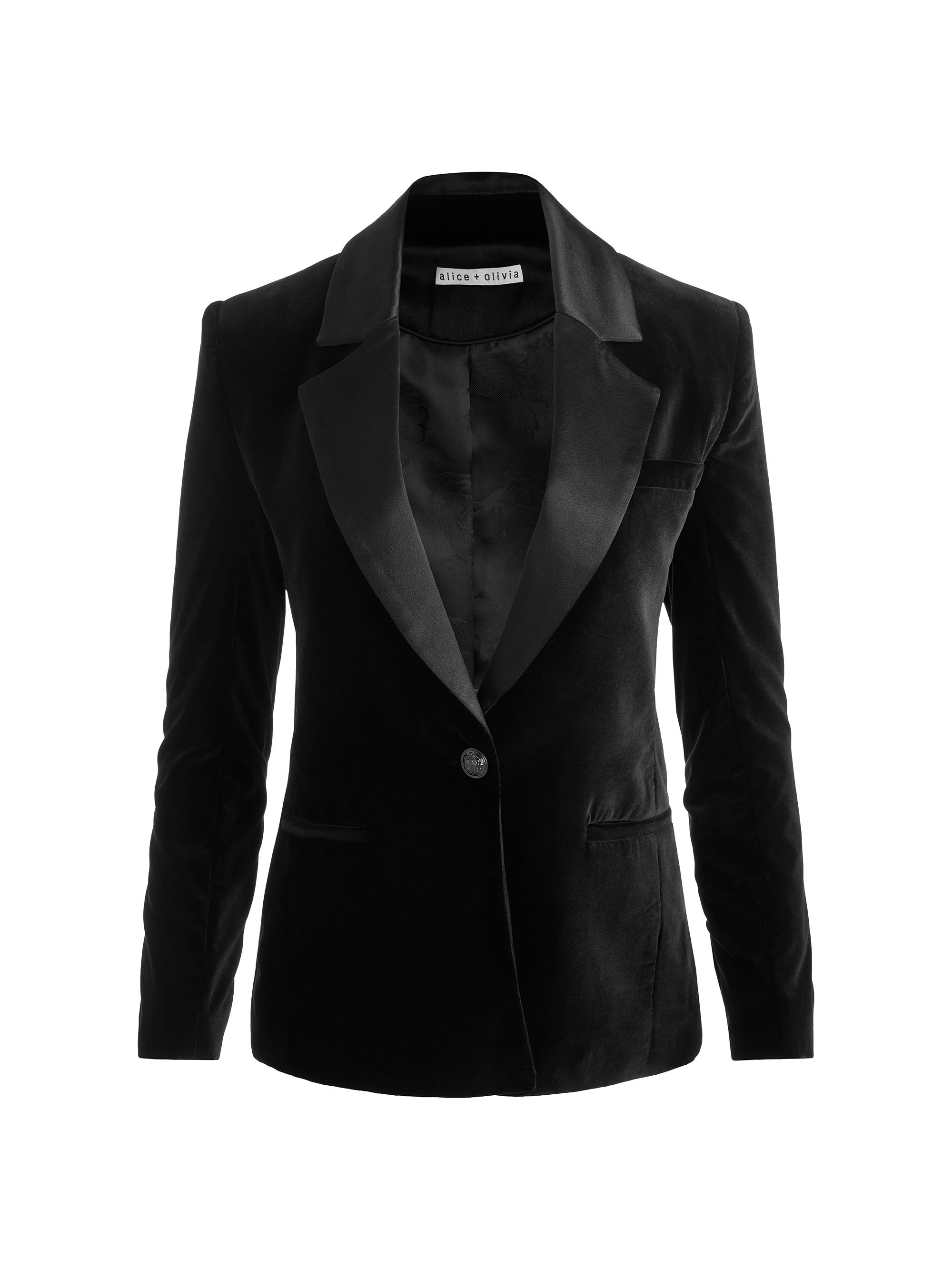 Alice + Olivia Women's Silas Slim Single-Breasted Blazer - Black