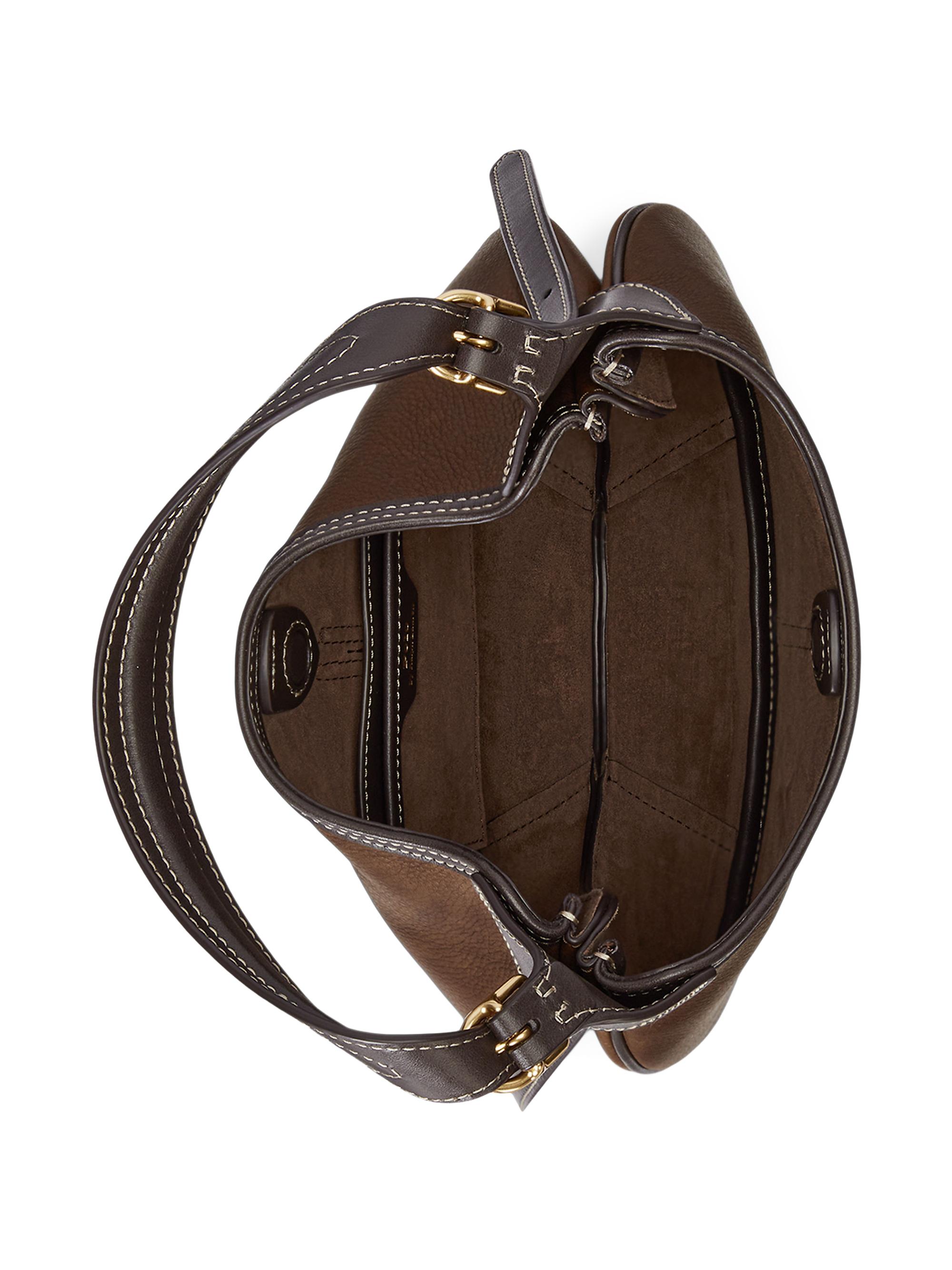 Polo Ralph Lauren Large Polo ID Leather Shoulder Bag | Saks Fifth