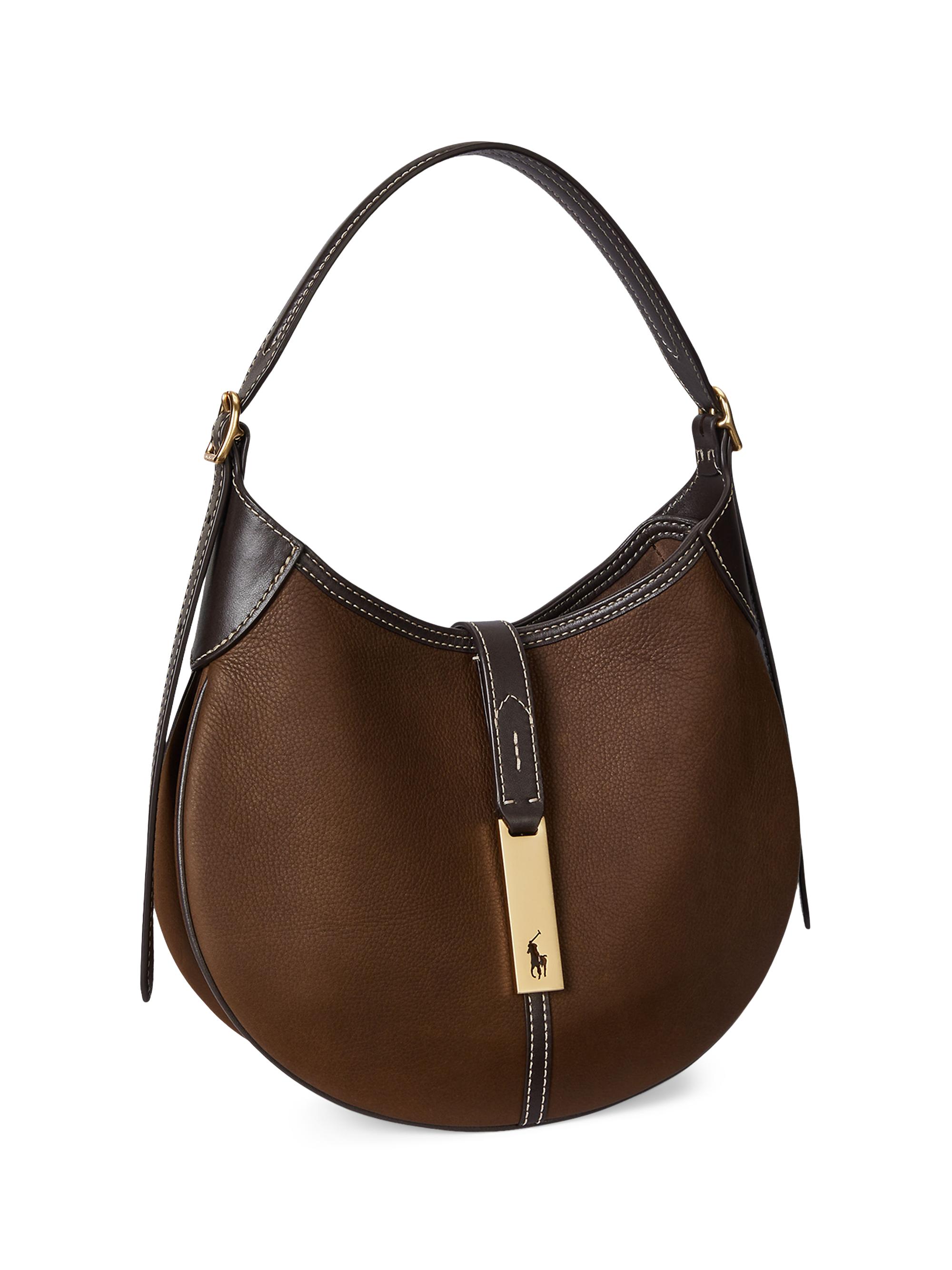 Polo Ralph Lauren Large Polo ID Leather Shoulder Bag | Saks Fifth