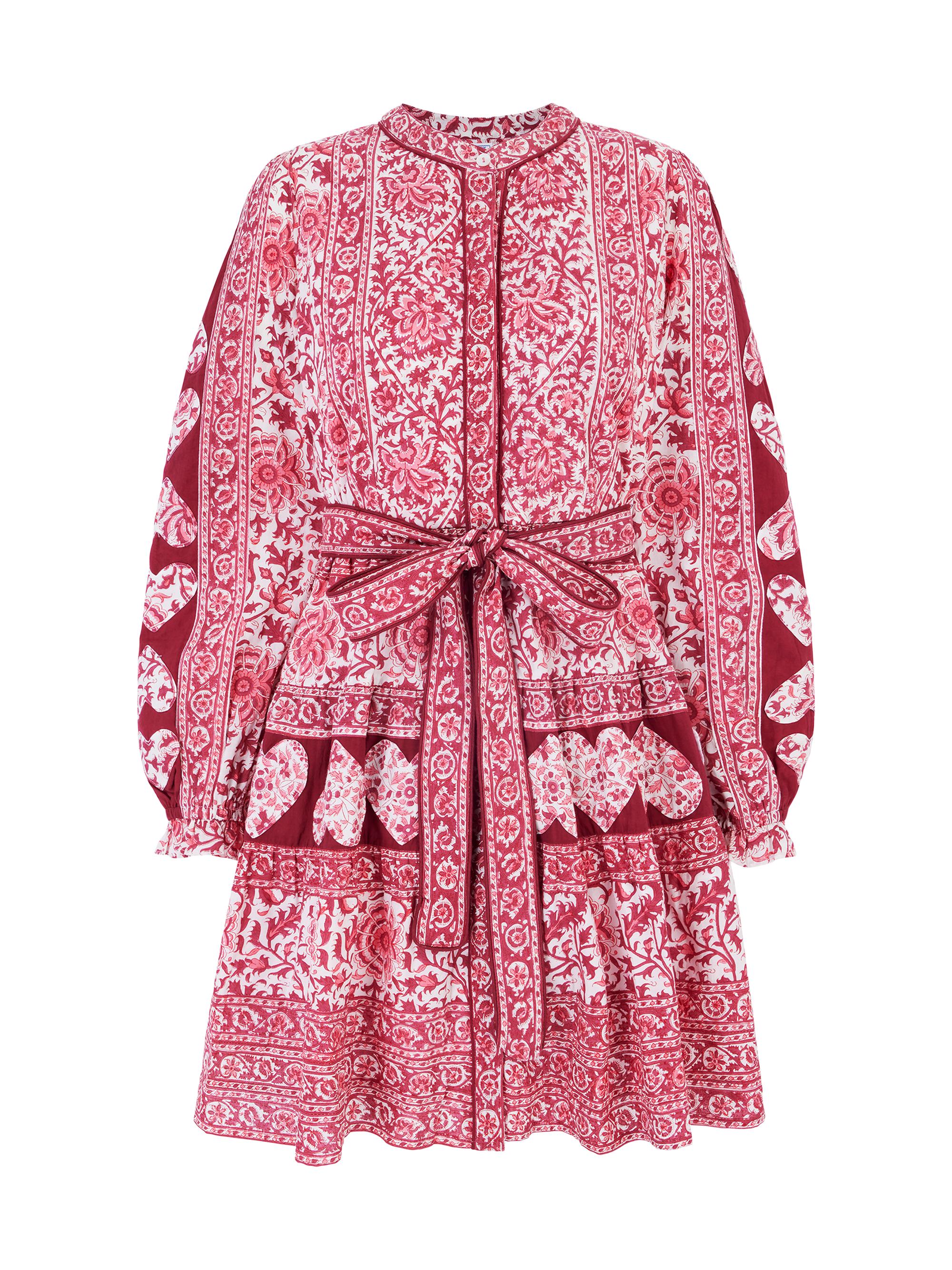 Pink City Prints Women's Patchwork Gemma Mini Dress - Pink