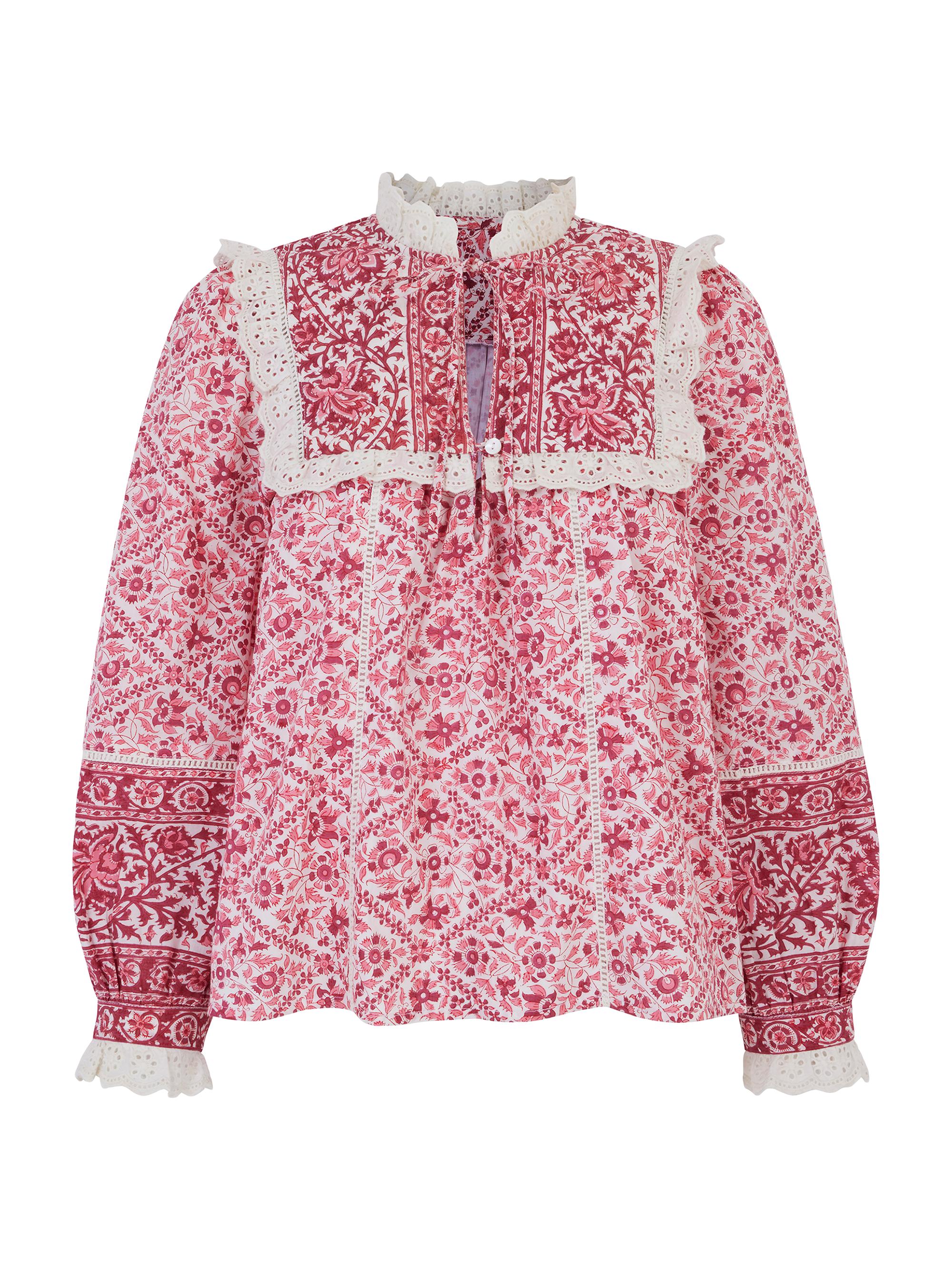 Pink City Prints Women's Nettie Blouse - Pink