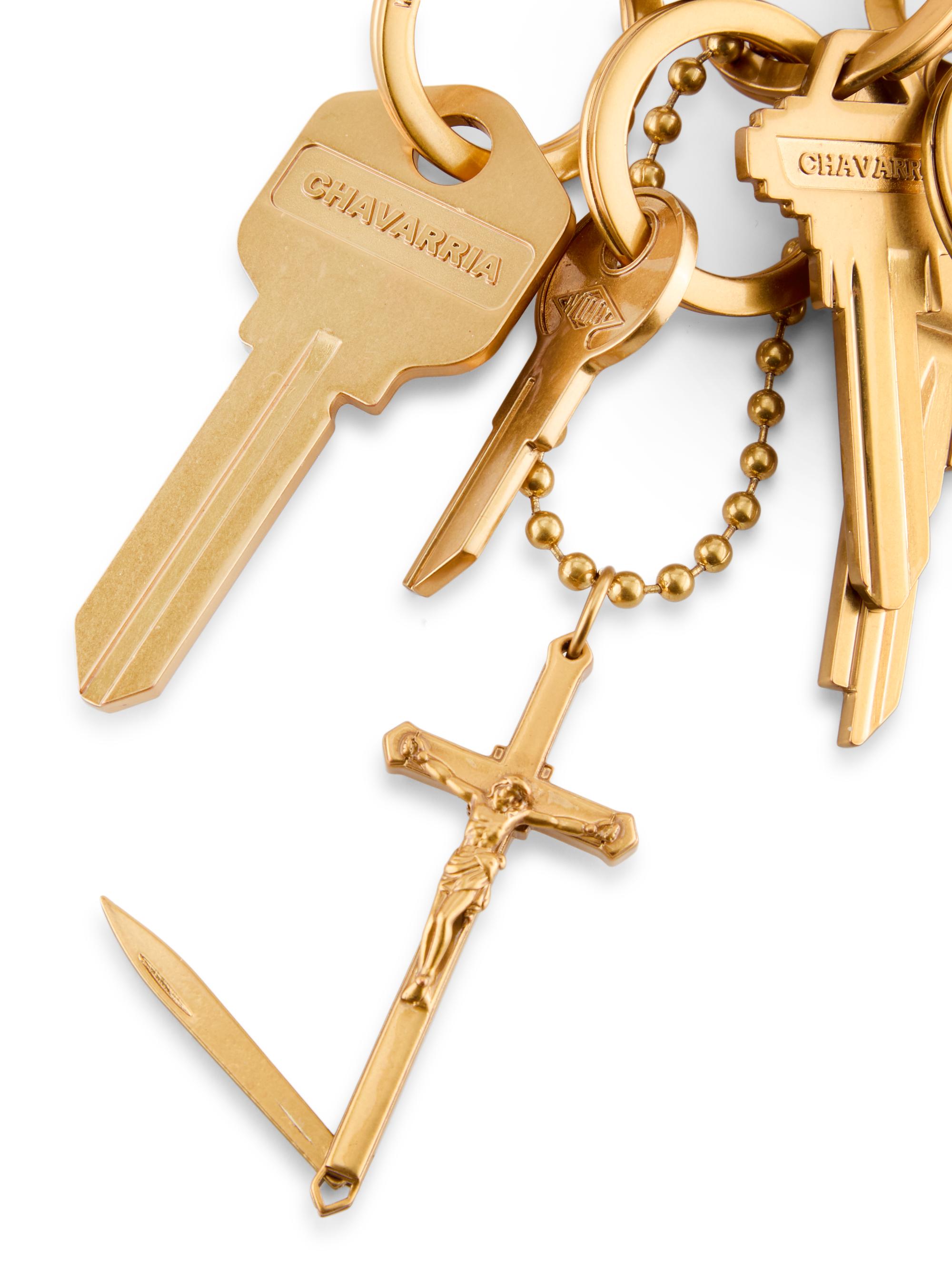 小物 WILLY STAFF KEYFOB /Willychavarria Willy Chavarria Staff Logo-Engraved Key Fob | Saks Fifth Avenue