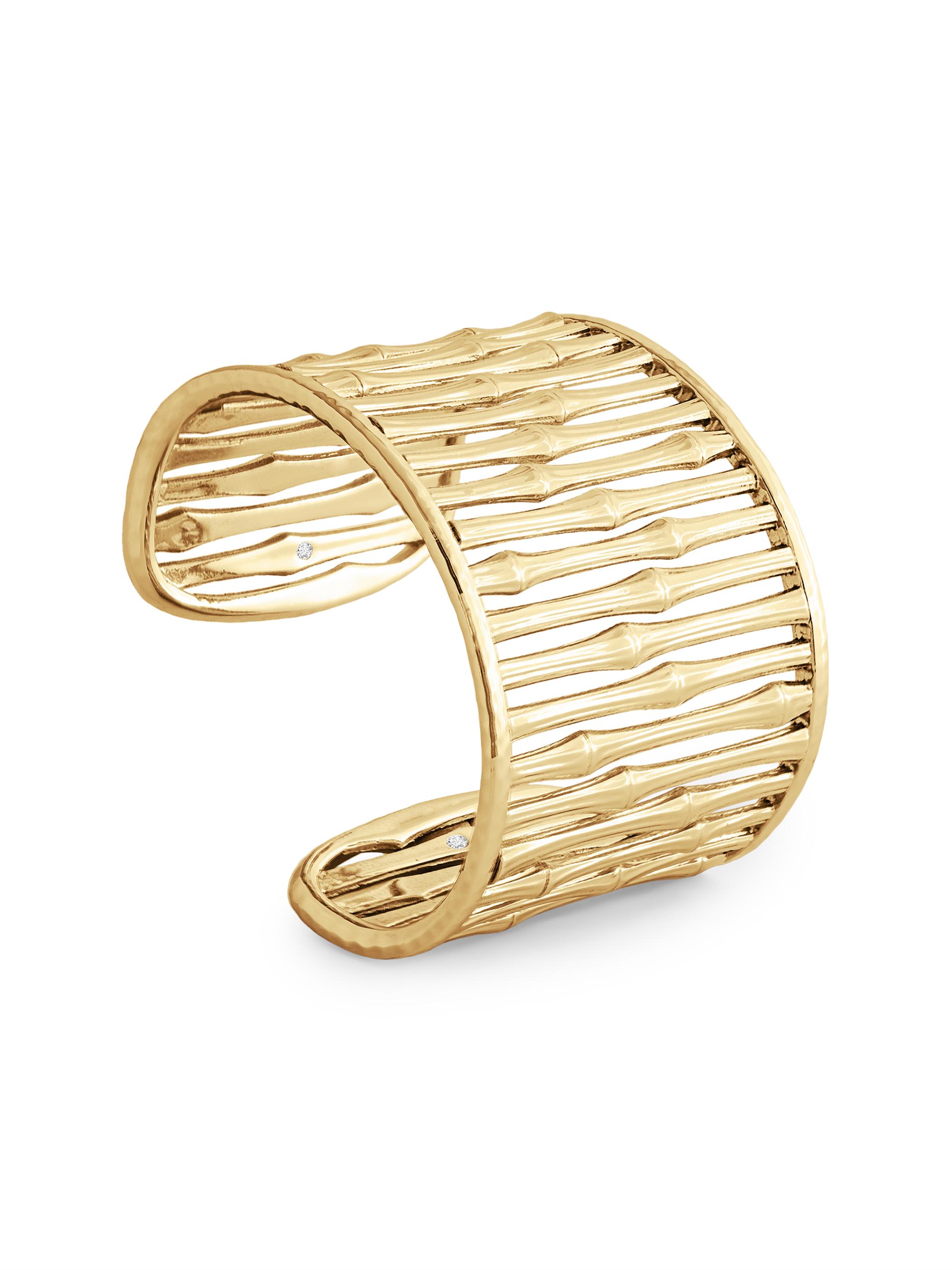 Anabel Aram Women's Bamboo 18K-Gold-Plated Cuff - Gold