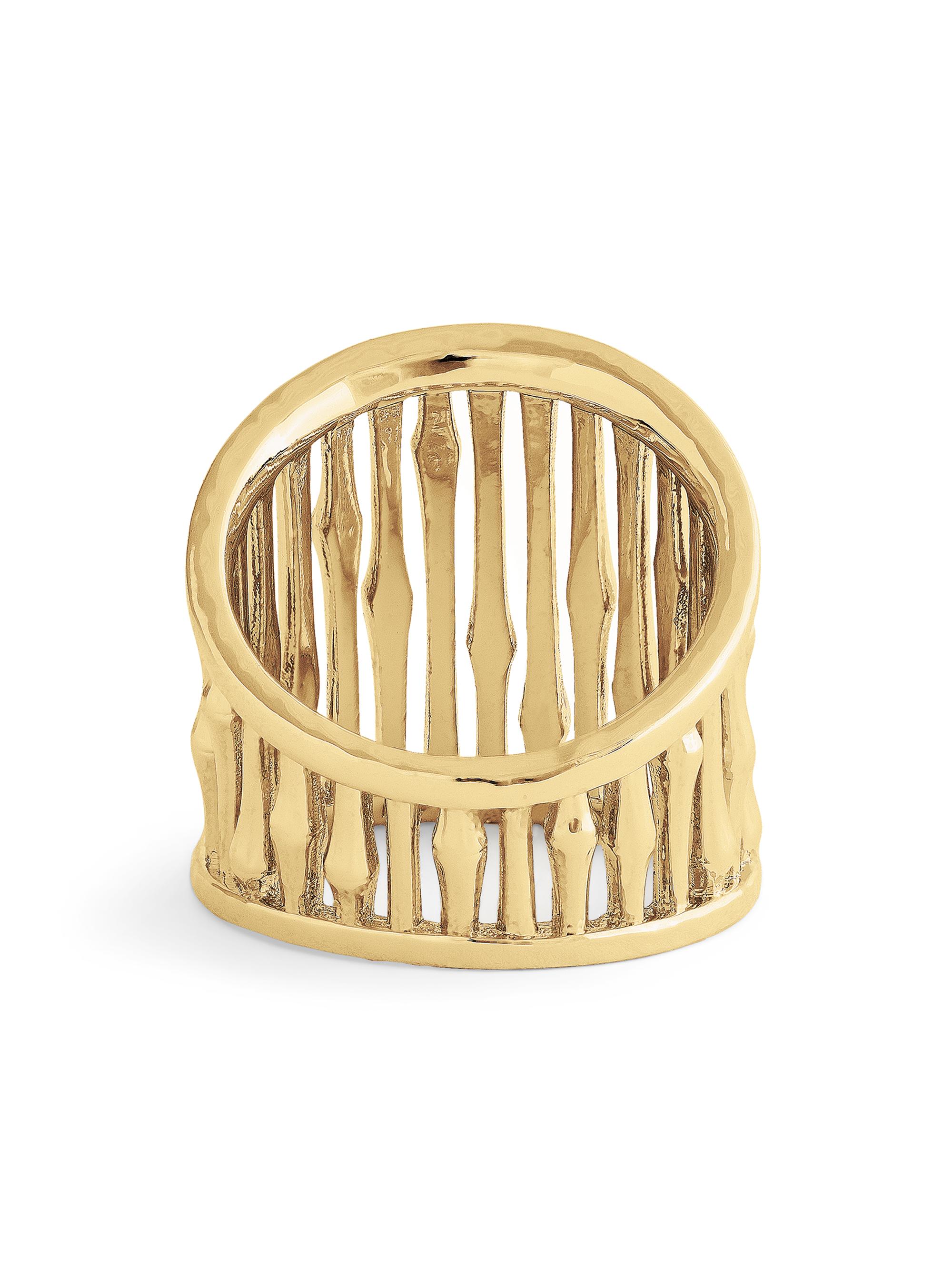 Anabel Aram Bamboo 18K-Gold-Plated Wide Ring | Saks Fifth Avenue