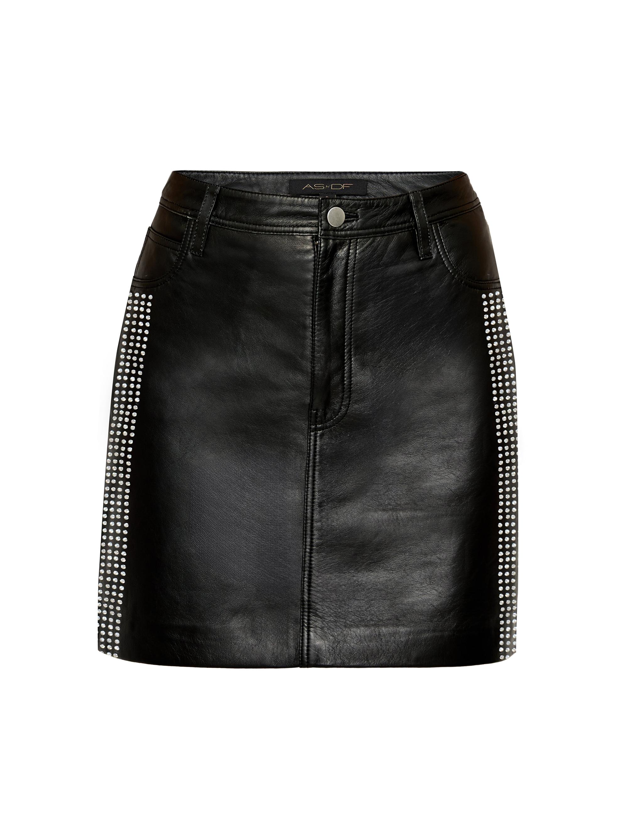 AS by DF Women's Ryder Upcycled Leather Skirt - Black